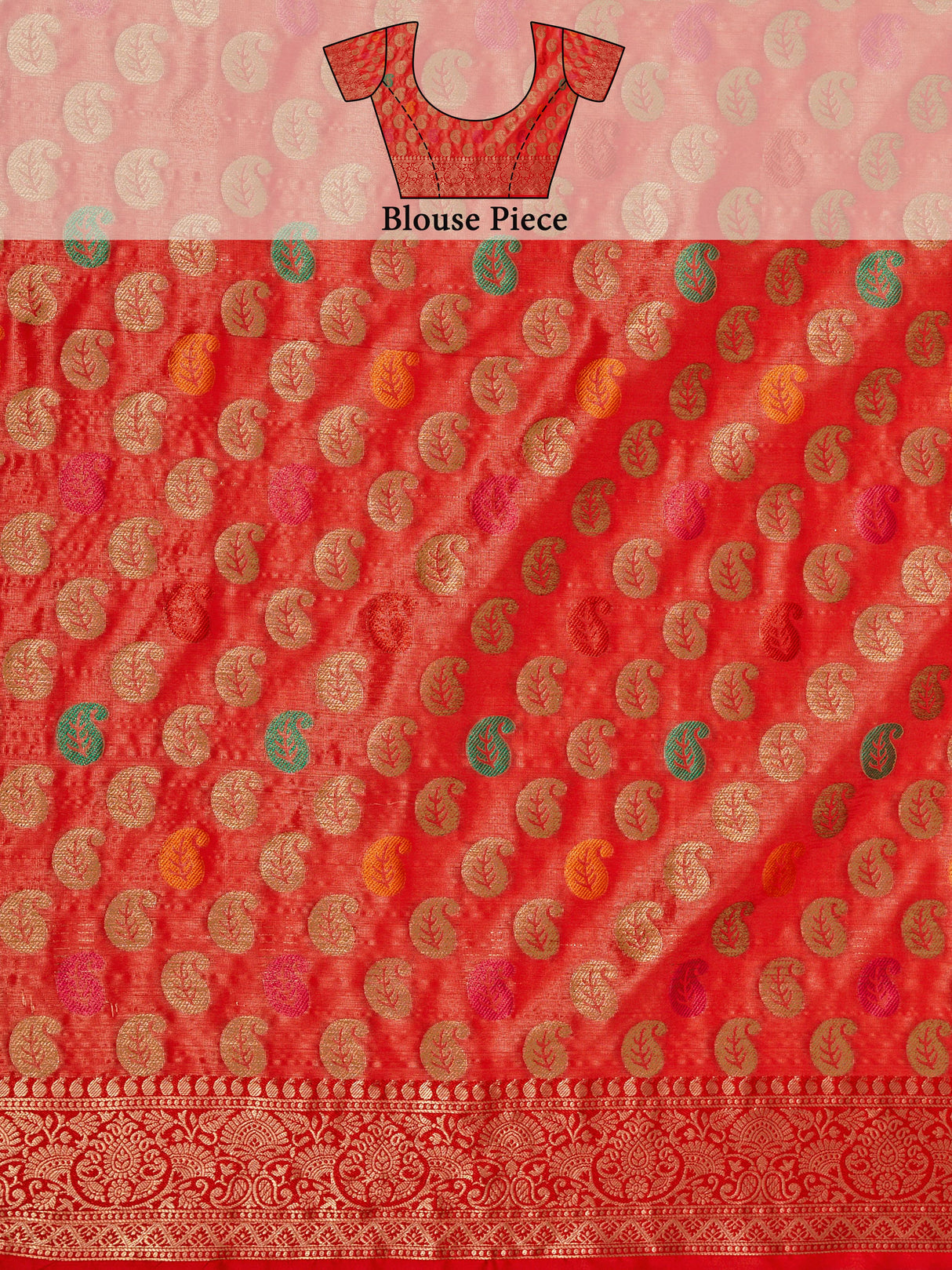 Mimosa Women's Woven Design Banarasi Art Silk Saree With Blouse Piece : SA00001223OLFREE