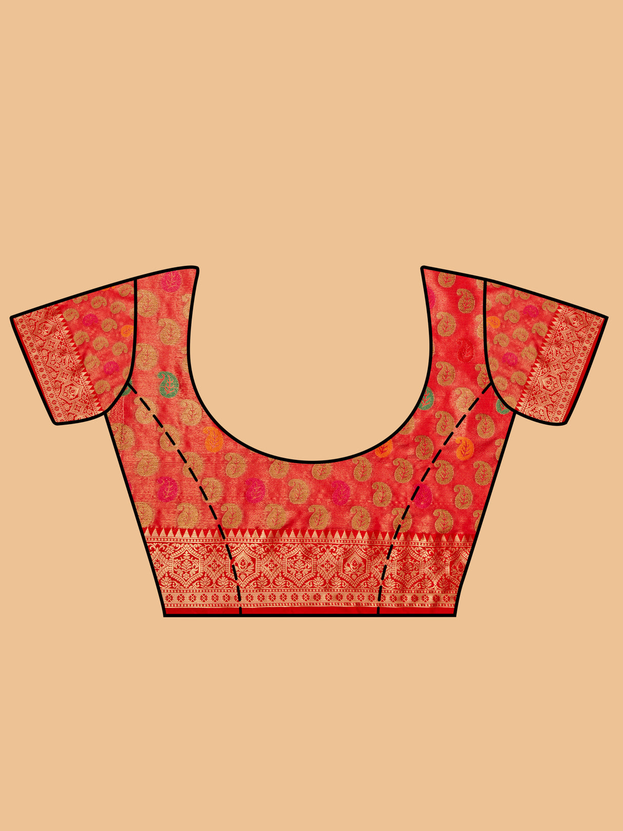 Mimosa Women's Woven Design Banarasi Art Silk Saree With Blouse Piece : SA00001224GJFREE