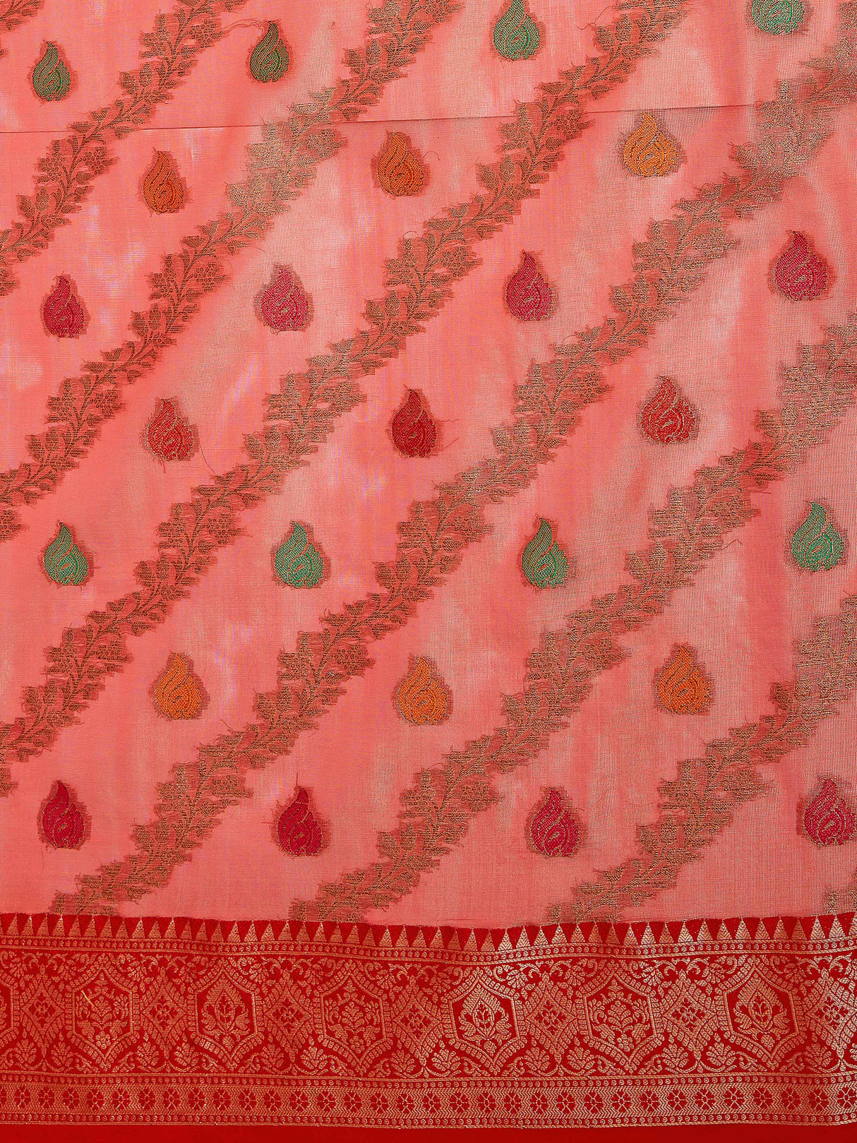 Mimosa Women's Woven Design Banarasi Art Silk Saree With Blouse Piece : SA00001224GJFREE