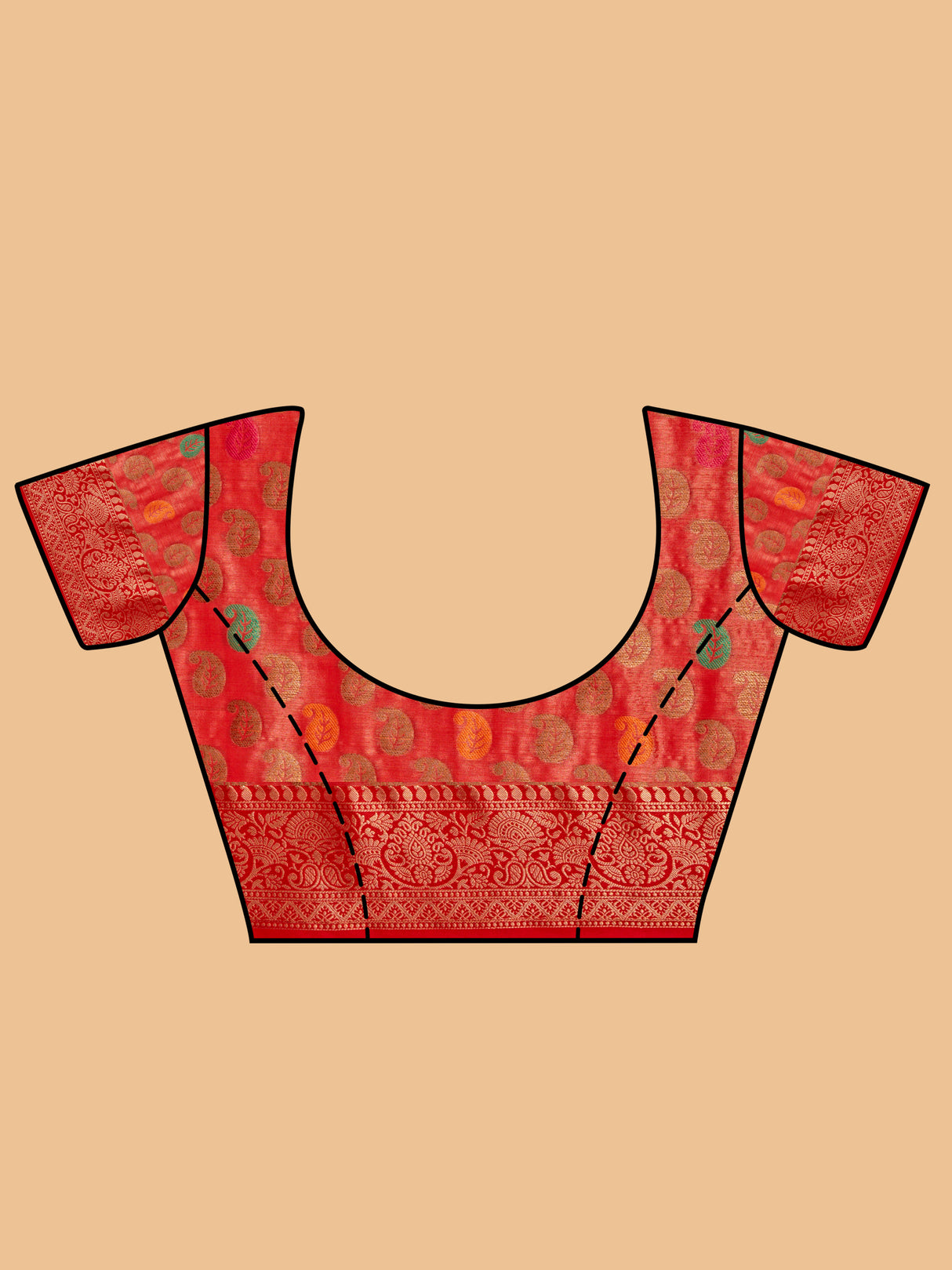 Mimosa Women's Woven Design Banarasi Art Silk Saree With Blouse Piece : SA00001225GJFREE