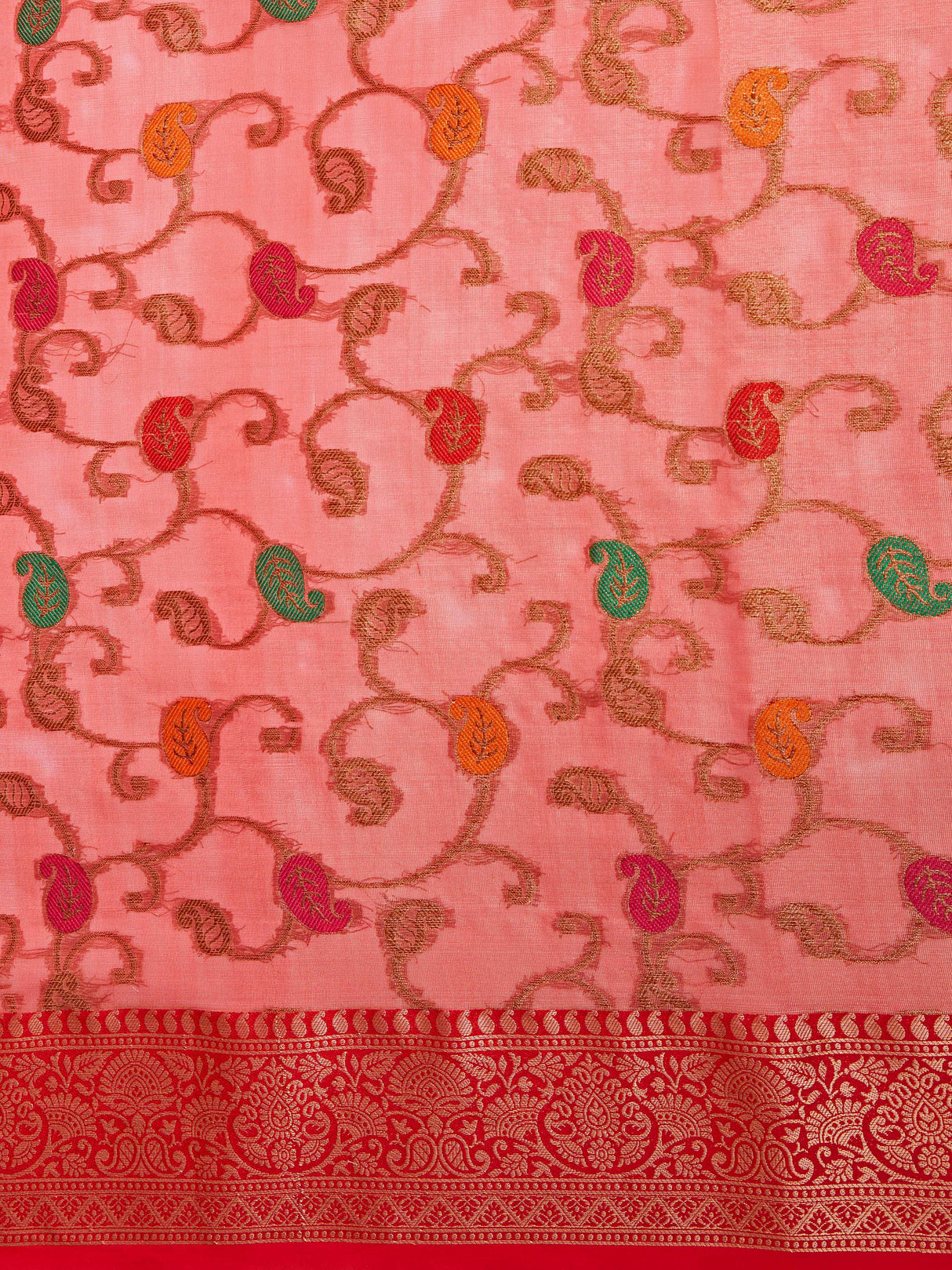 Mimosa Women's Woven Design Banarasi Art Silk Saree With Blouse Piece : SA00001225GJFREE