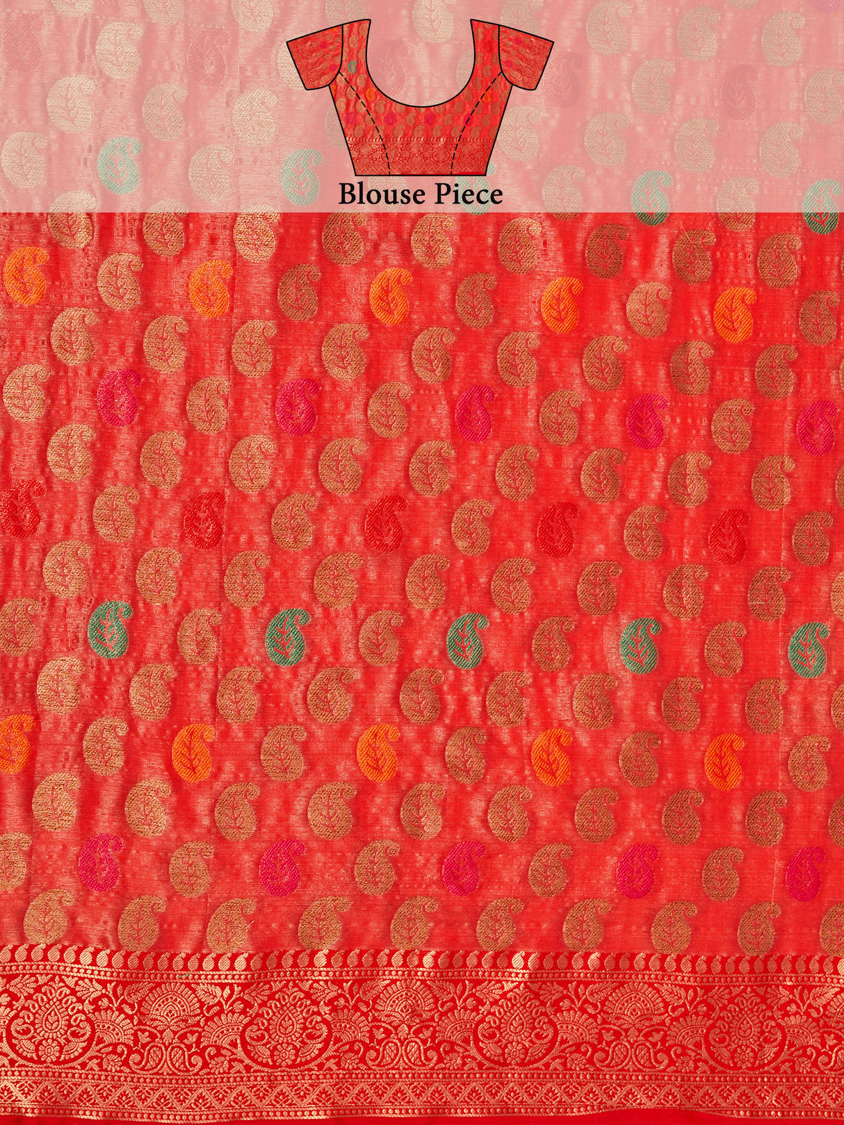 Mimosa Women's Woven Design Banarasi Art Silk Saree With Blouse Piece : SA00001225TSFREE