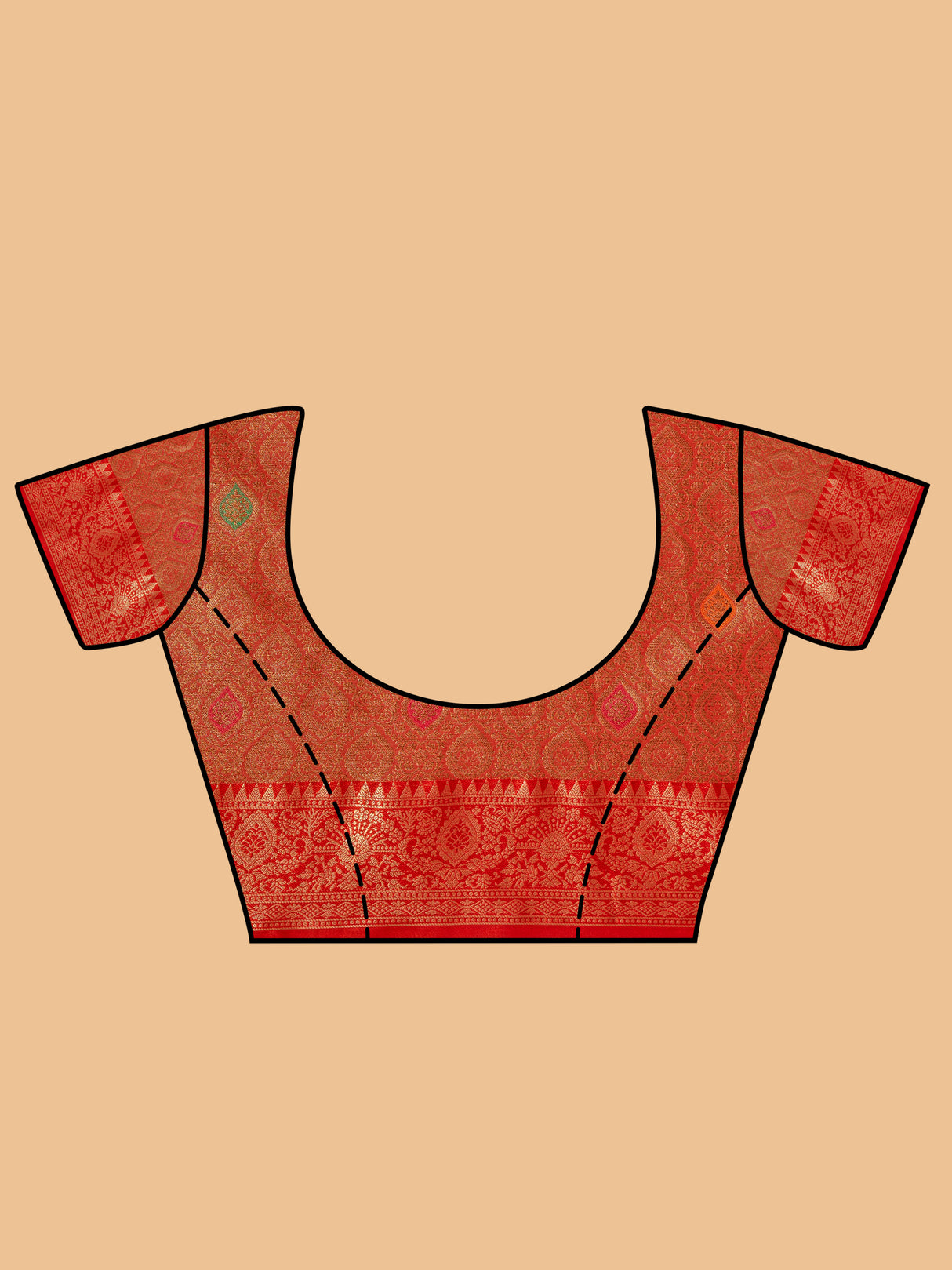 Mimosa Women's Woven Design Banarasi Art Silk Saree With Blouse Piece : SA00001226GJFREE