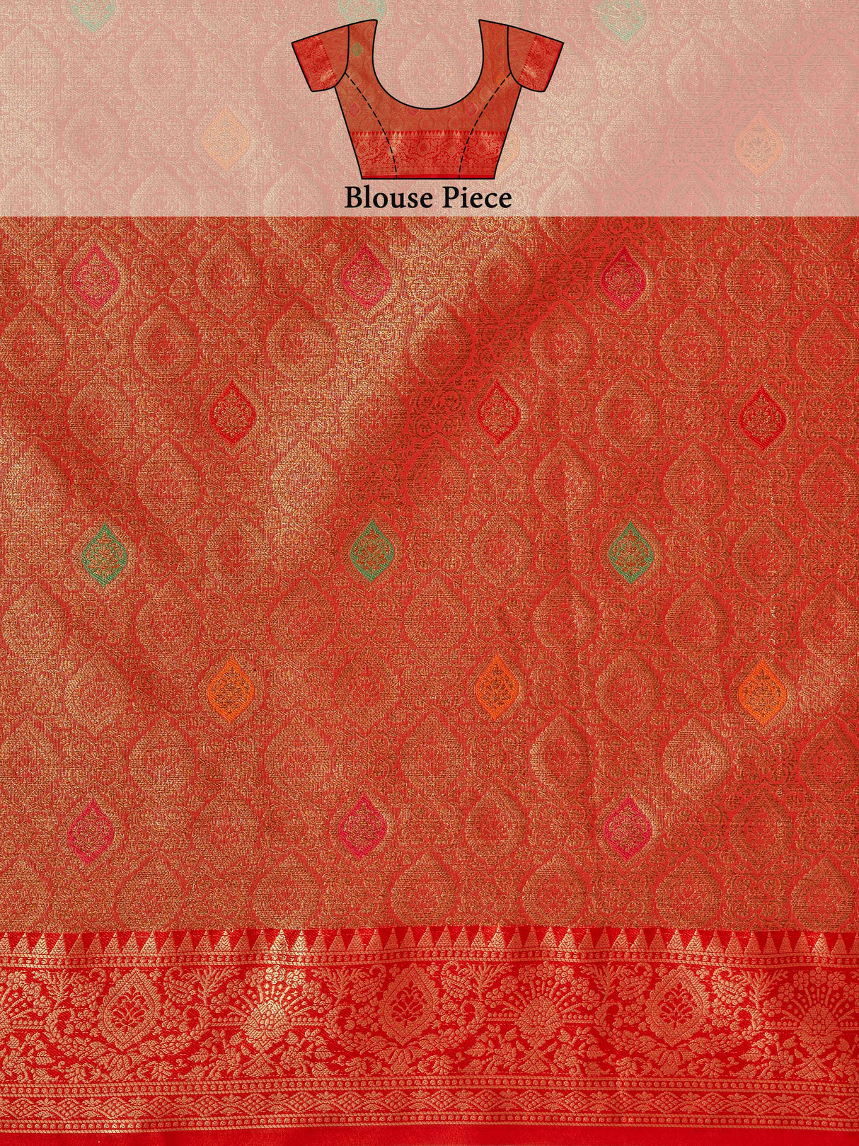 Mimosa Women's Woven Design Banarasi Art Silk Saree With Blouse Piece : SA00001226GJFREE