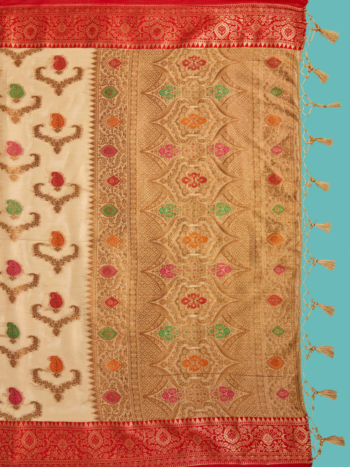 Mimosa Women's Woven Design Banarasi Art Silk Saree With Blouse Piece : SA00001226TSFREE