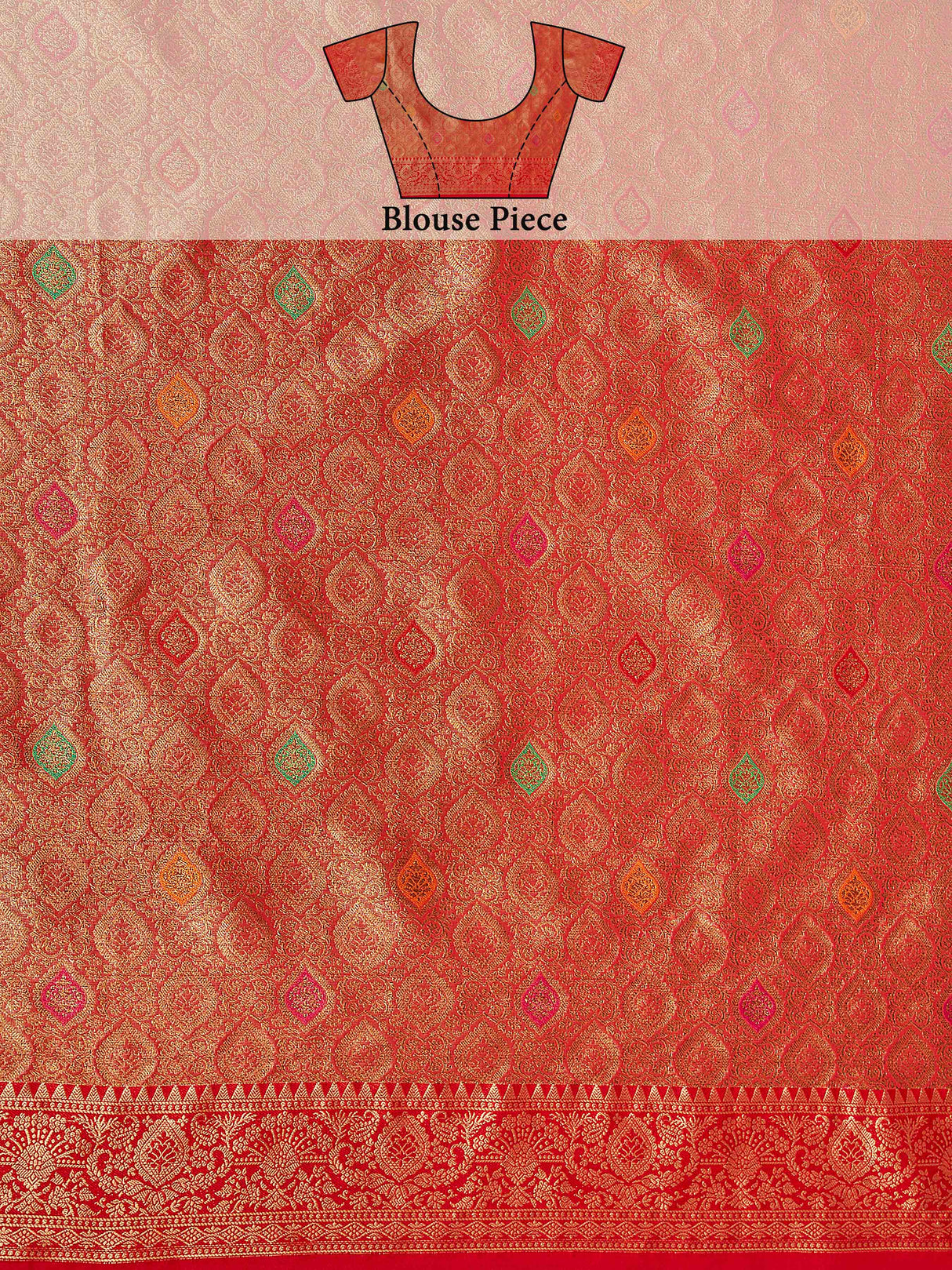 Mimosa Women's Woven Design Banarasi Art Silk Saree With Blouse Piece : SA00001226TSFREE