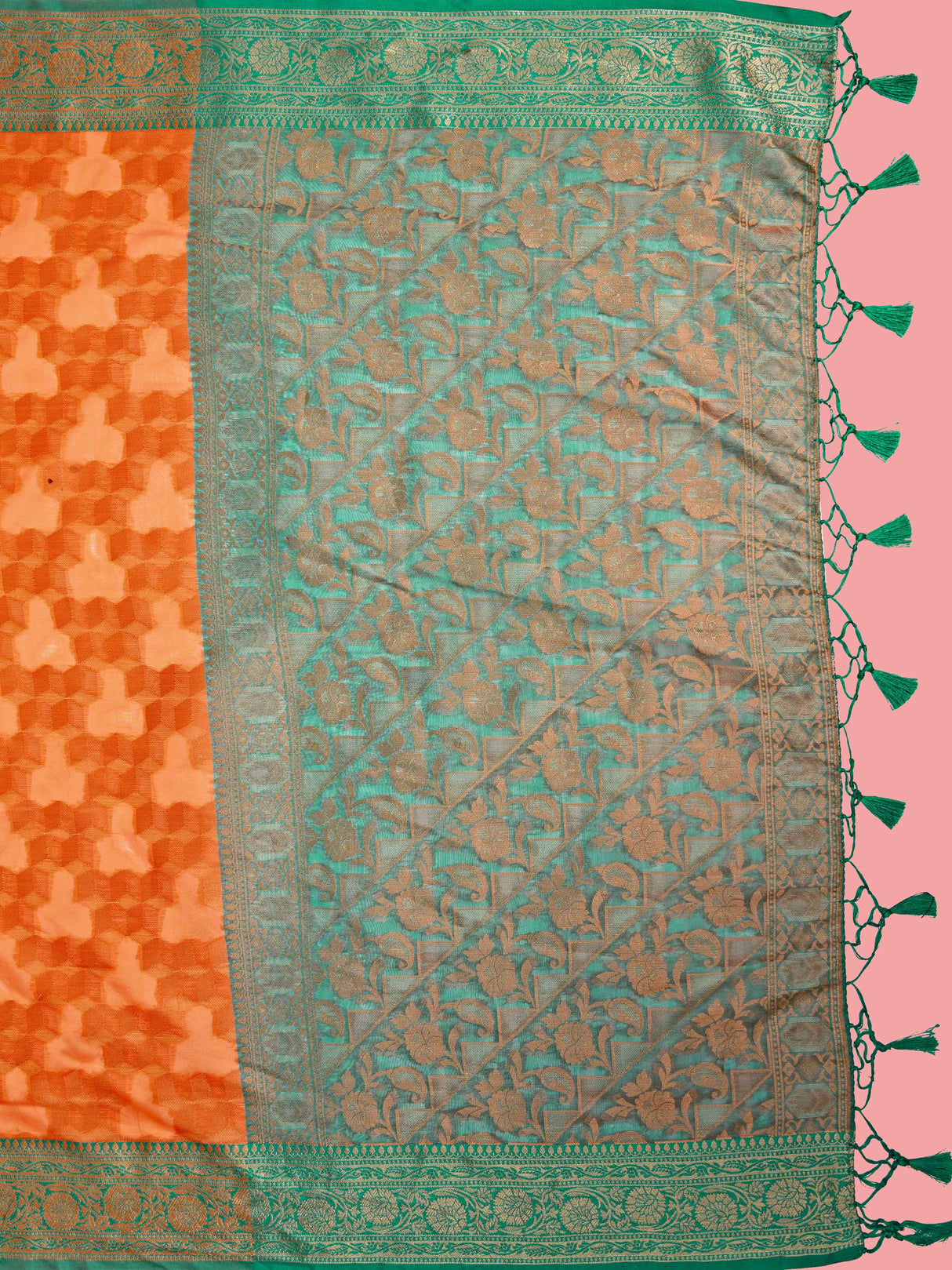 Mimosa Women's Woven Design Kanjivaram Art Silk Saree With Blouse Piece : SA00001228PCFREE