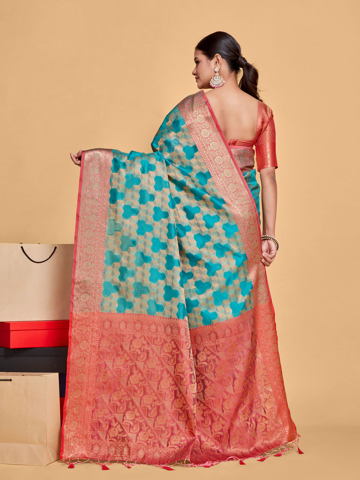 Mimosa Women's Woven Design Kanjivaram Art Silk Saree With Blouse Piece : SA00001228SFFREE