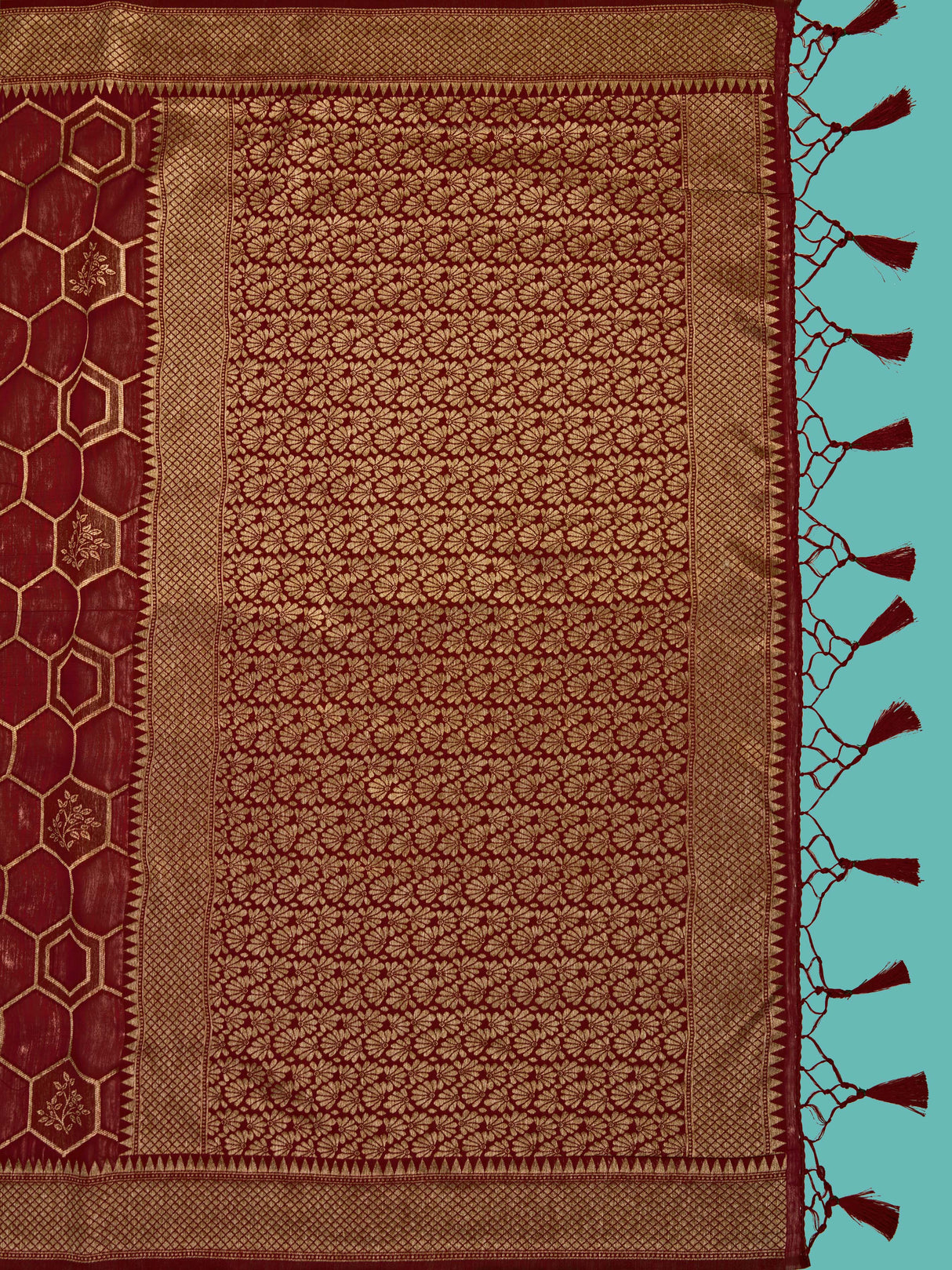 Mimosa Women's Woven Design Banarasi Linen Saree With Blouse Piece : SA00001235MRFREE