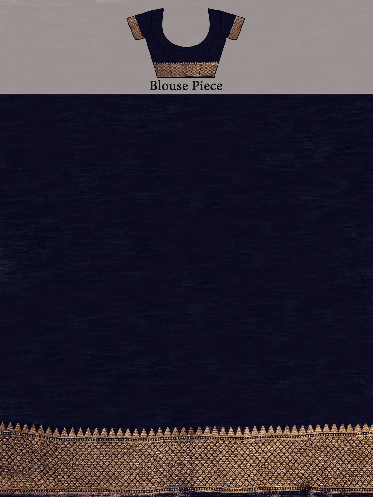 Mimosa Women's Woven Design Banarasi Linen Saree With Blouse Piece : SA00001235NVFREE