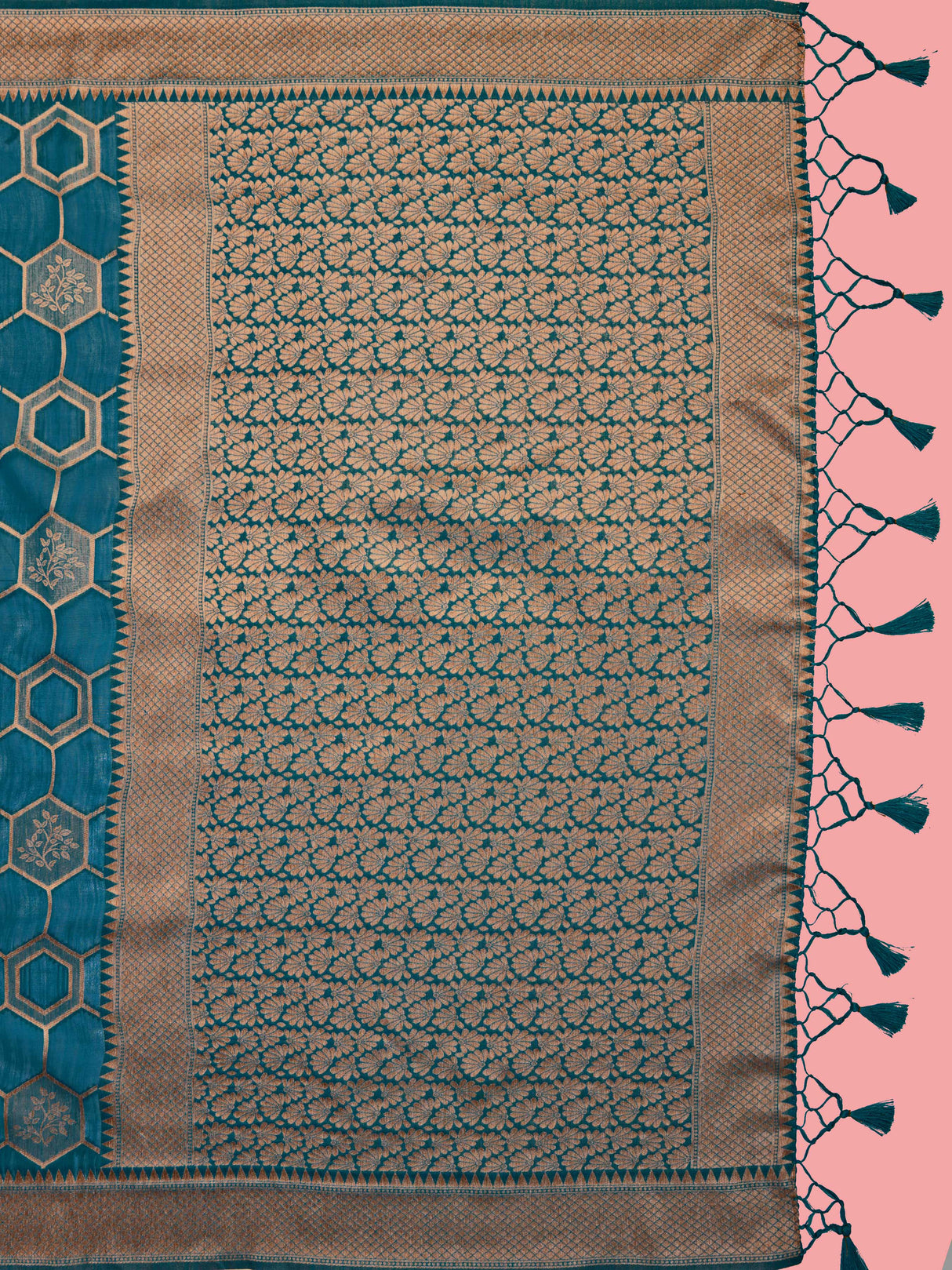 Mimosa Women's Woven Design Banarasi Linen Saree With Blouse Piece : SA00001235SFFREE