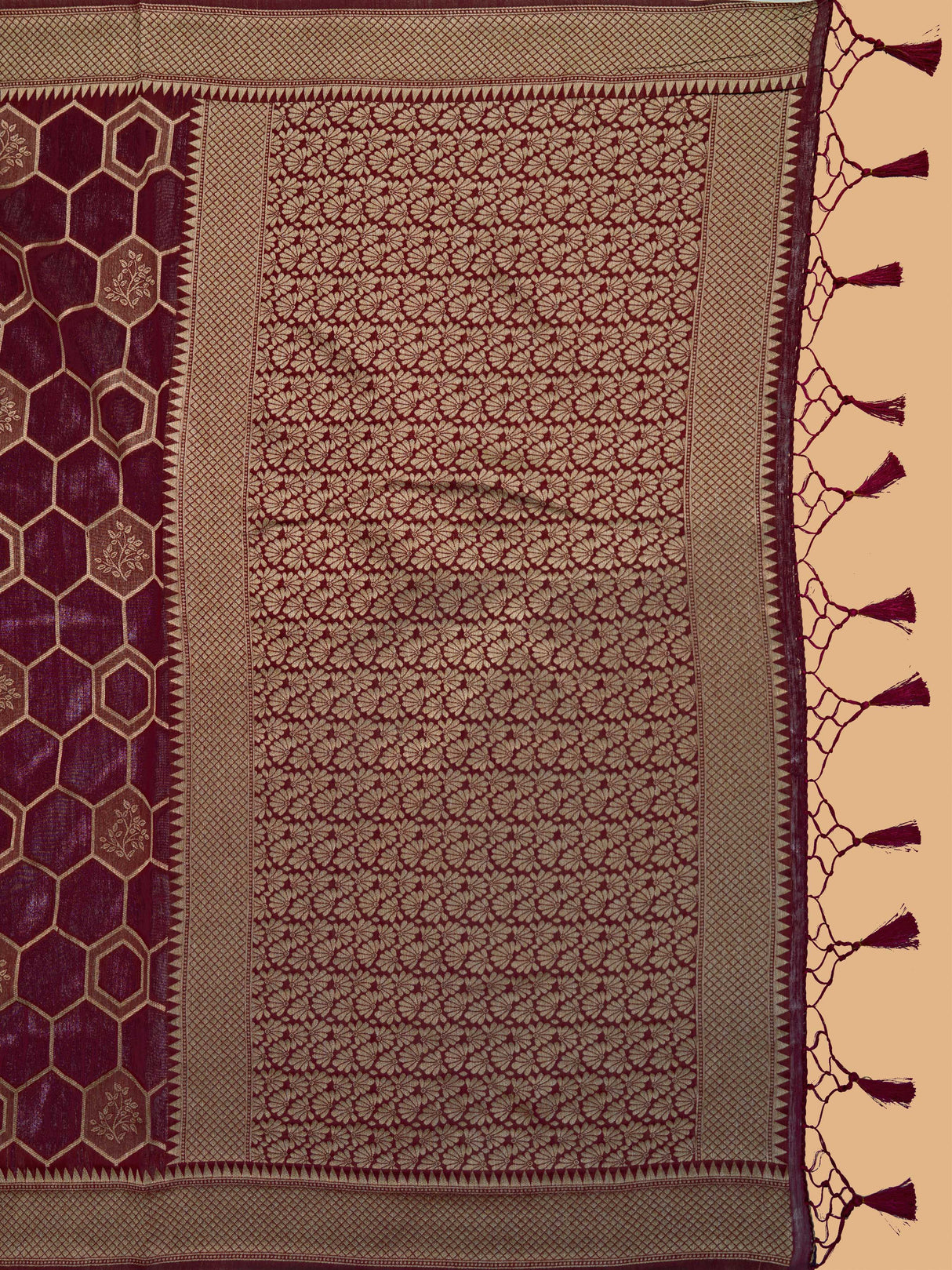 Mimosa Women's Woven Design Banarasi Linen Saree With Blouse Piece : SA00001235WNFREE