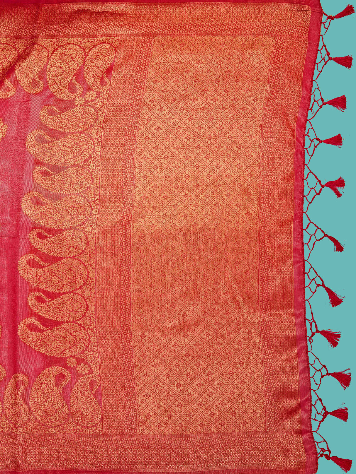 Mimosa Women's Woven Design Banarasi Art Silk Saree With Blouse Piece : SA00001237RNFREE