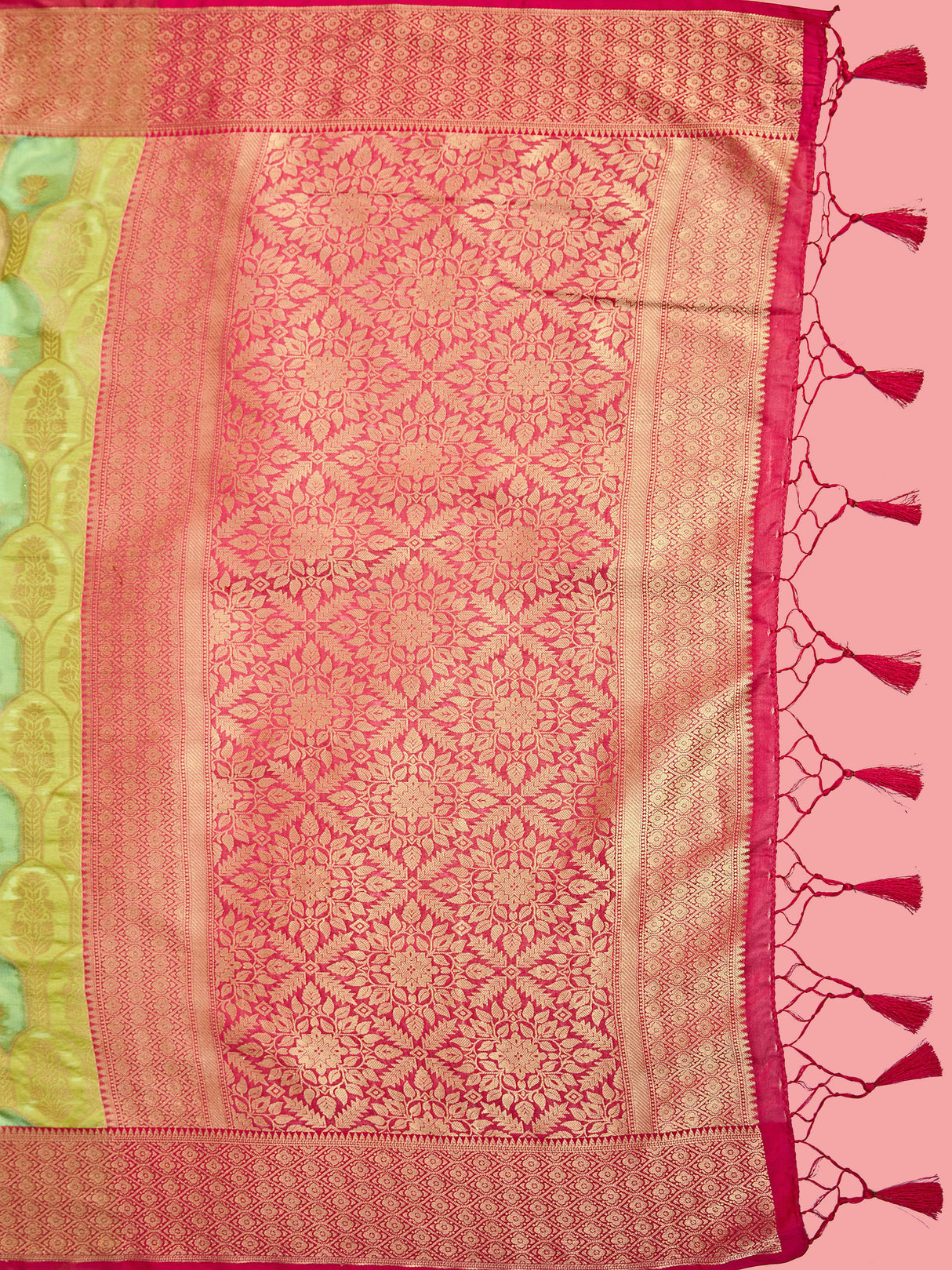 Mimosa Women's Woven Design Banarasi Art Silk Saree With Blouse Piece : SA00001244LRFREE