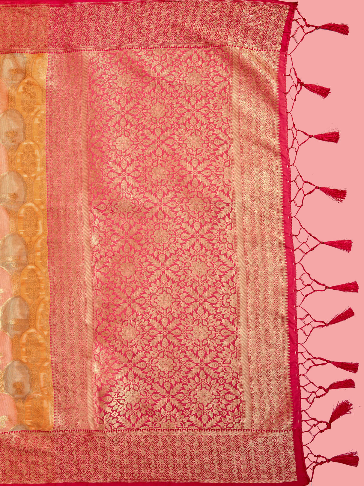 Mimosa Women's Woven Design Banarasi Art Silk Saree With Blouse Piece : SA00001244PCFREE