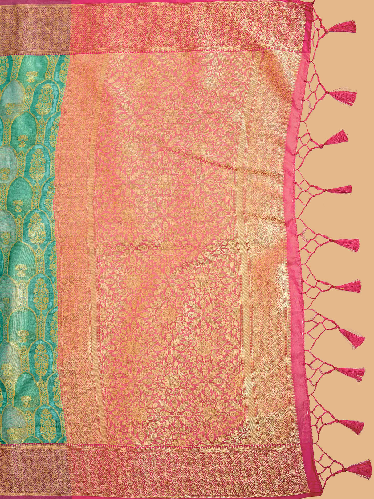 Mimosa Women's Woven Design Banarasi Art Silk Saree With Blouse Piece : SA00001244SFFREE