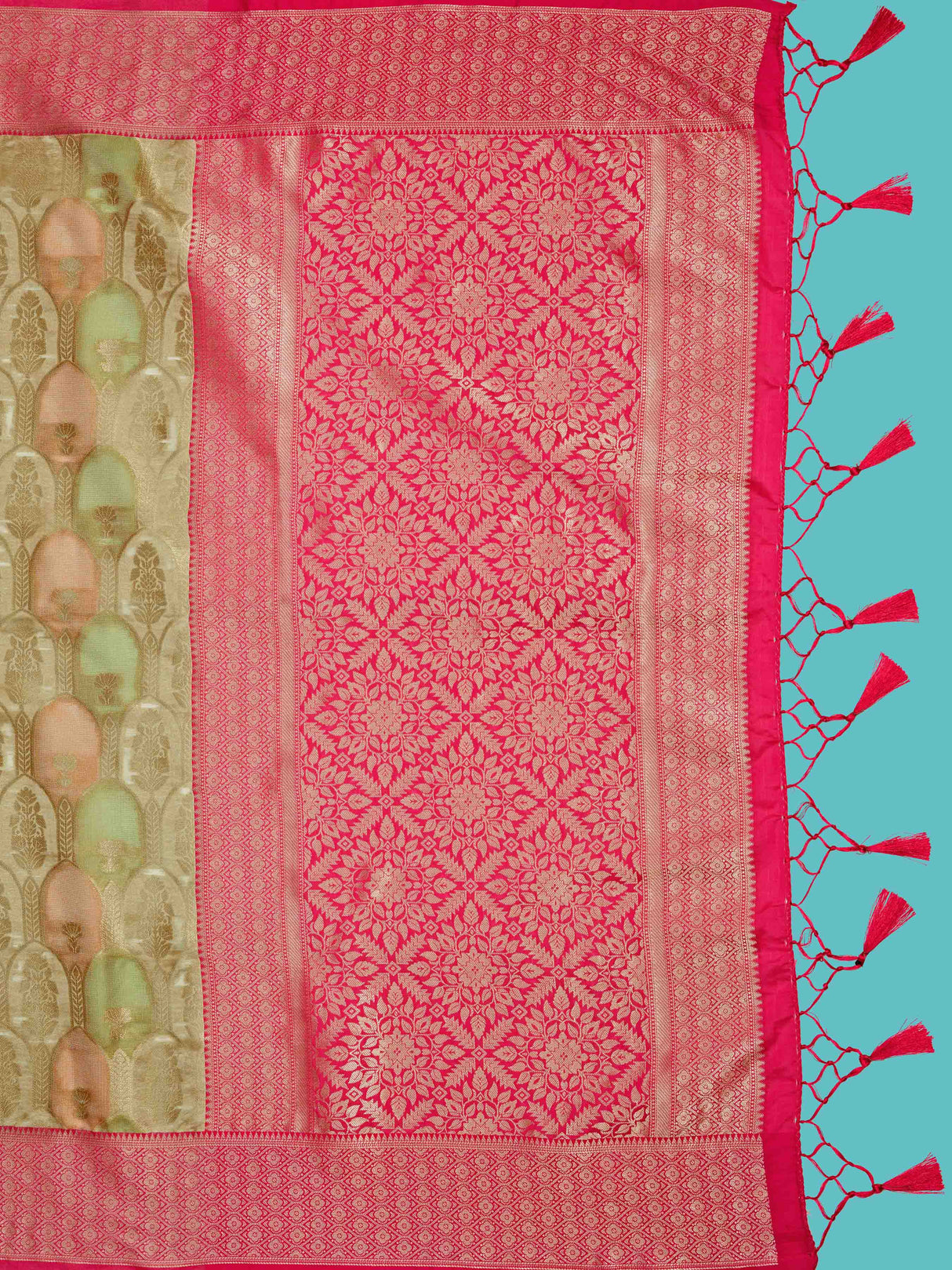 Mimosa Women's Woven Design Banarasi Art Silk Saree With Blouse Piece : SA00001244TSFREE