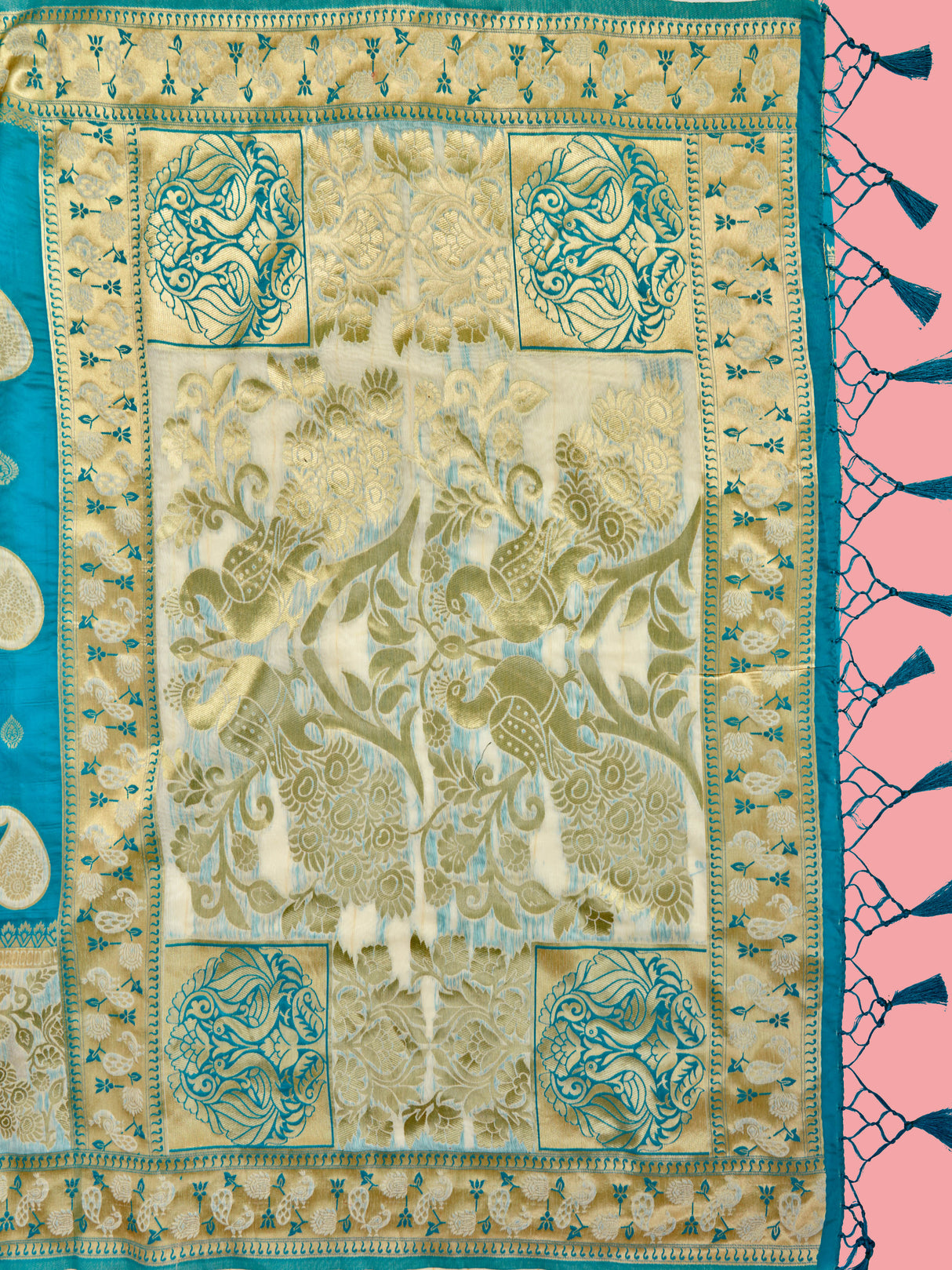 Mimosa Women's Woven Design Kanjivaram Art Silk Saree With Blouse Piece : SA00001246SFFREE