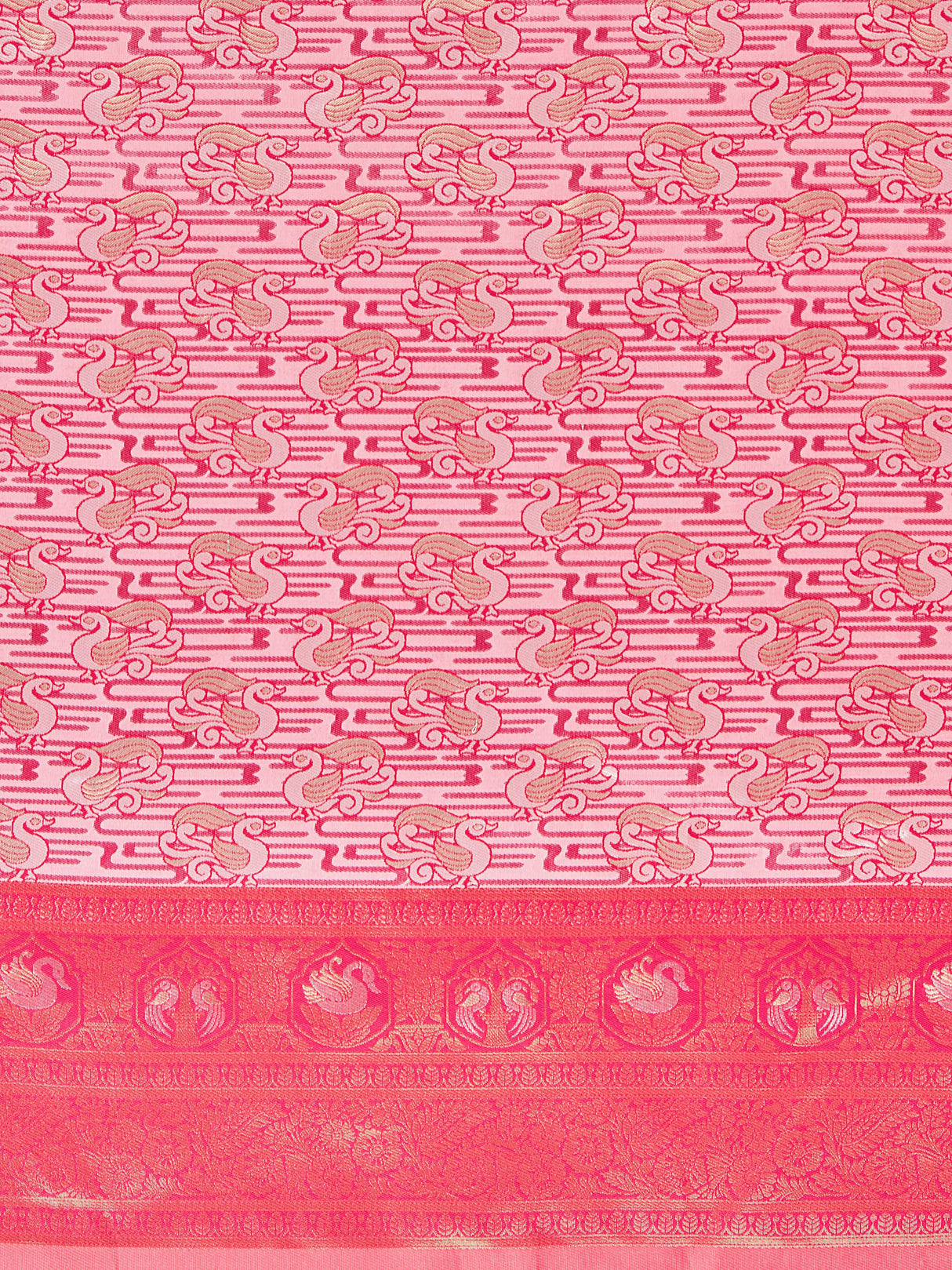 Mimosa Women's Woven Design Kanjivaram Art Silk Saree With Blouse Piece : SA00001247PNKFREE