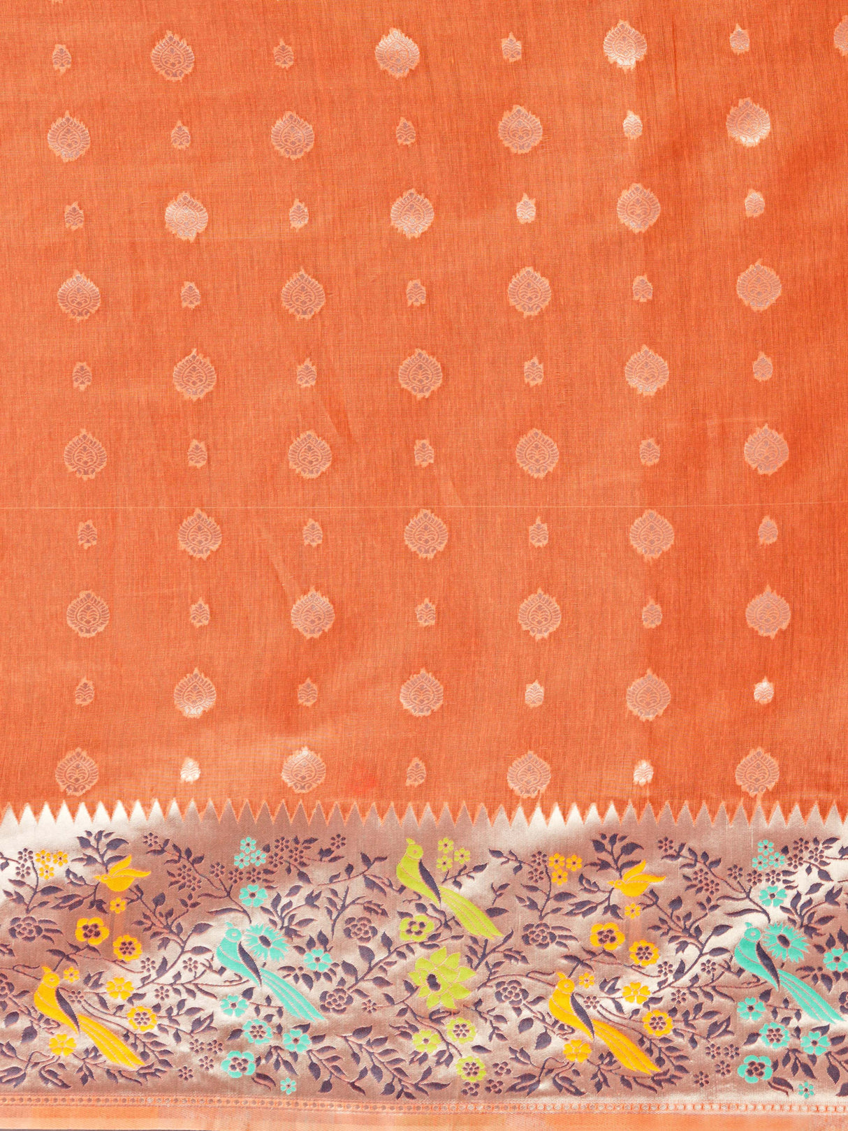 Mimosa Women's Woven Design Banarasi Linen Saree With Blouse Piece : SA00001253PCFREE