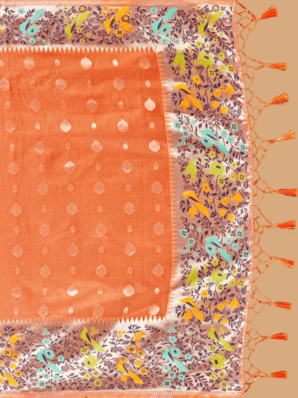 Mimosa Women's Woven Design Banarasi Linen Saree With Blouse Piece : SA00001253PCFREE