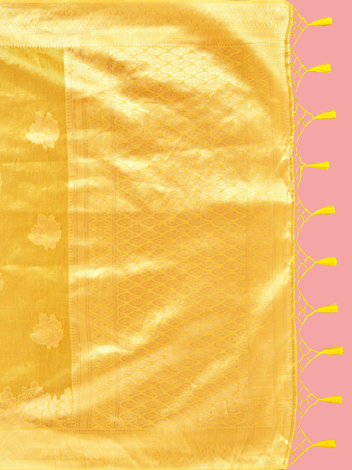 Mimosa Women's Woven Design Banarasi Art Silk Saree With Blouse Piece : SA00001254GDFREE