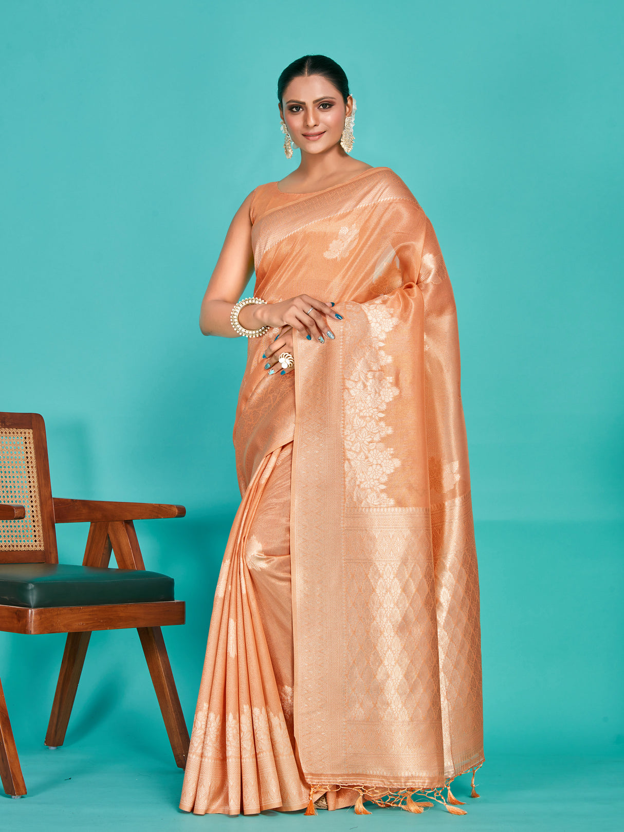 Mimosa Women's Woven Design Banarasi Art Silk Saree With Blouse Piece : SA00001254PCFREE