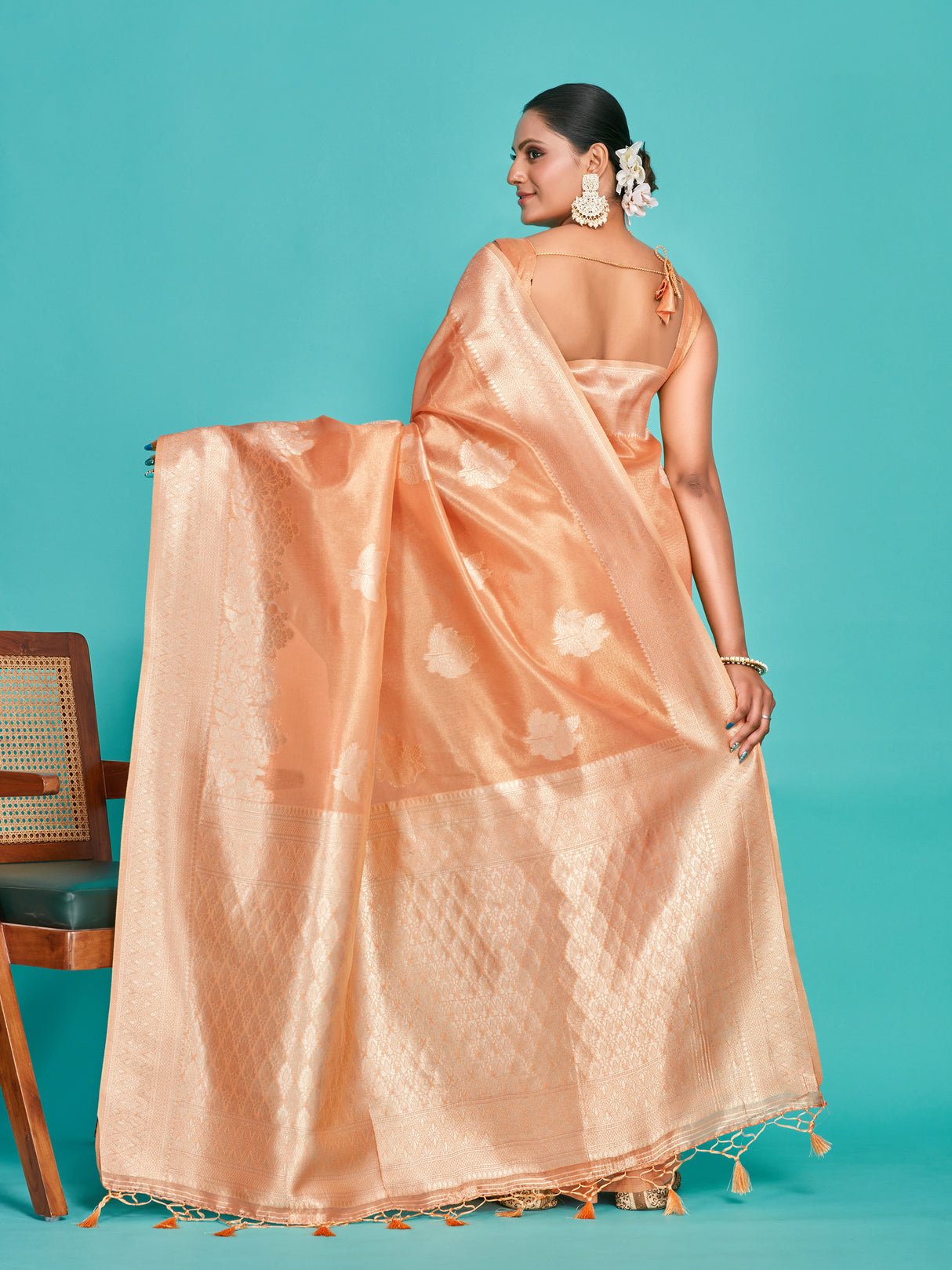 Mimosa Women's Woven Design Banarasi Art Silk Saree With Blouse Piece : SA00001254PCFREE