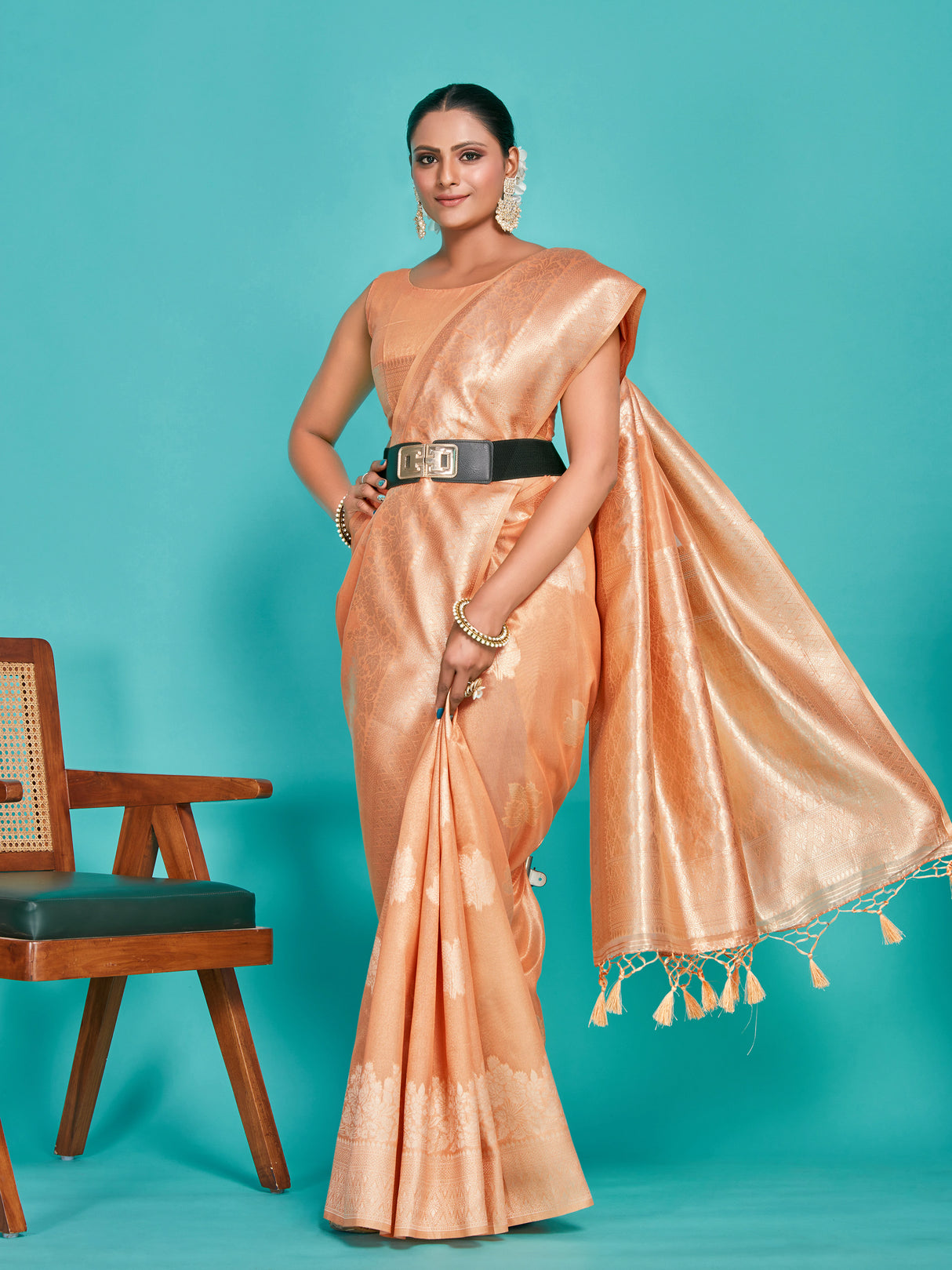 Mimosa Women's Woven Design Banarasi Art Silk Saree With Blouse Piece : SA00001254PCFREE