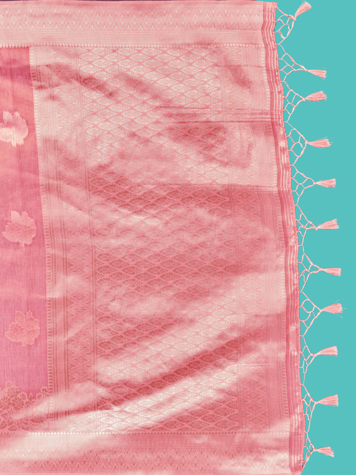 Mimosa Women's Woven Design Banarasi Art Silk Saree With Blouse Piece : SA00001254PNKFREE