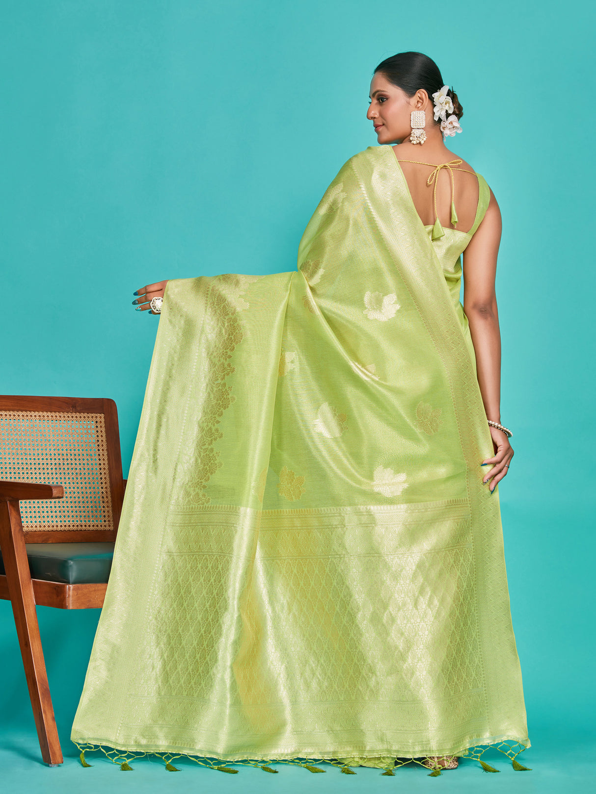 Mimosa Women's Woven Design Banarasi Art Silk Saree With Blouse Piece : SA00001254PSFREE