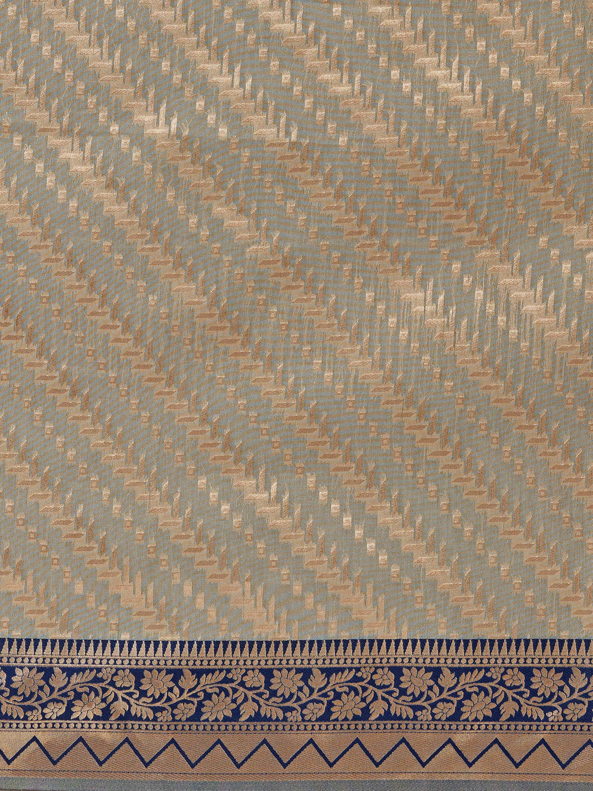 Mimosa Women's Woven Design Kanjivaram Linen Saree With Blouse Piece : SA00001256GYFREE