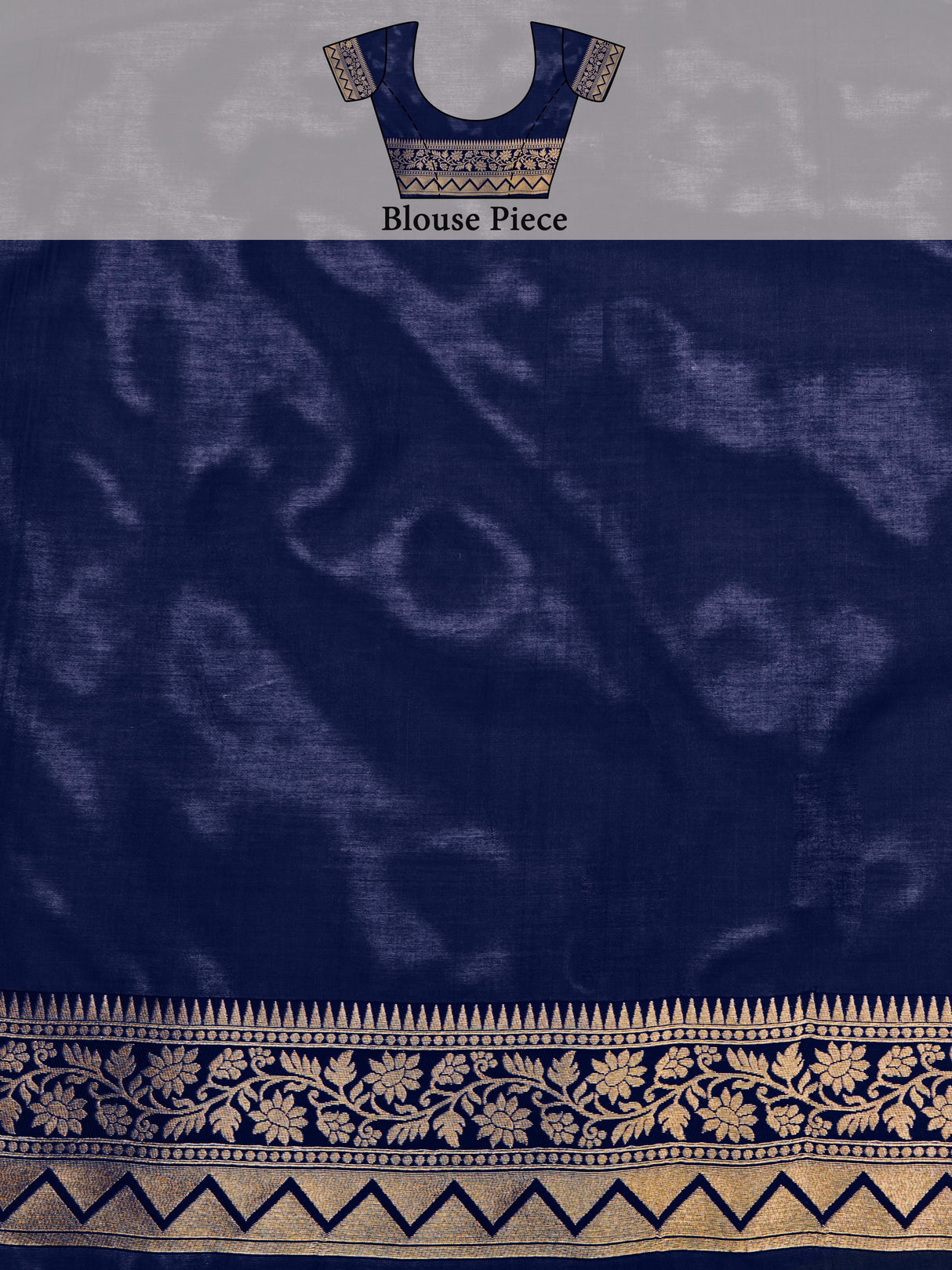 Mimosa Women's Woven Design Kanjivaram Linen Saree With Blouse Piece : SA00001256GYFREE