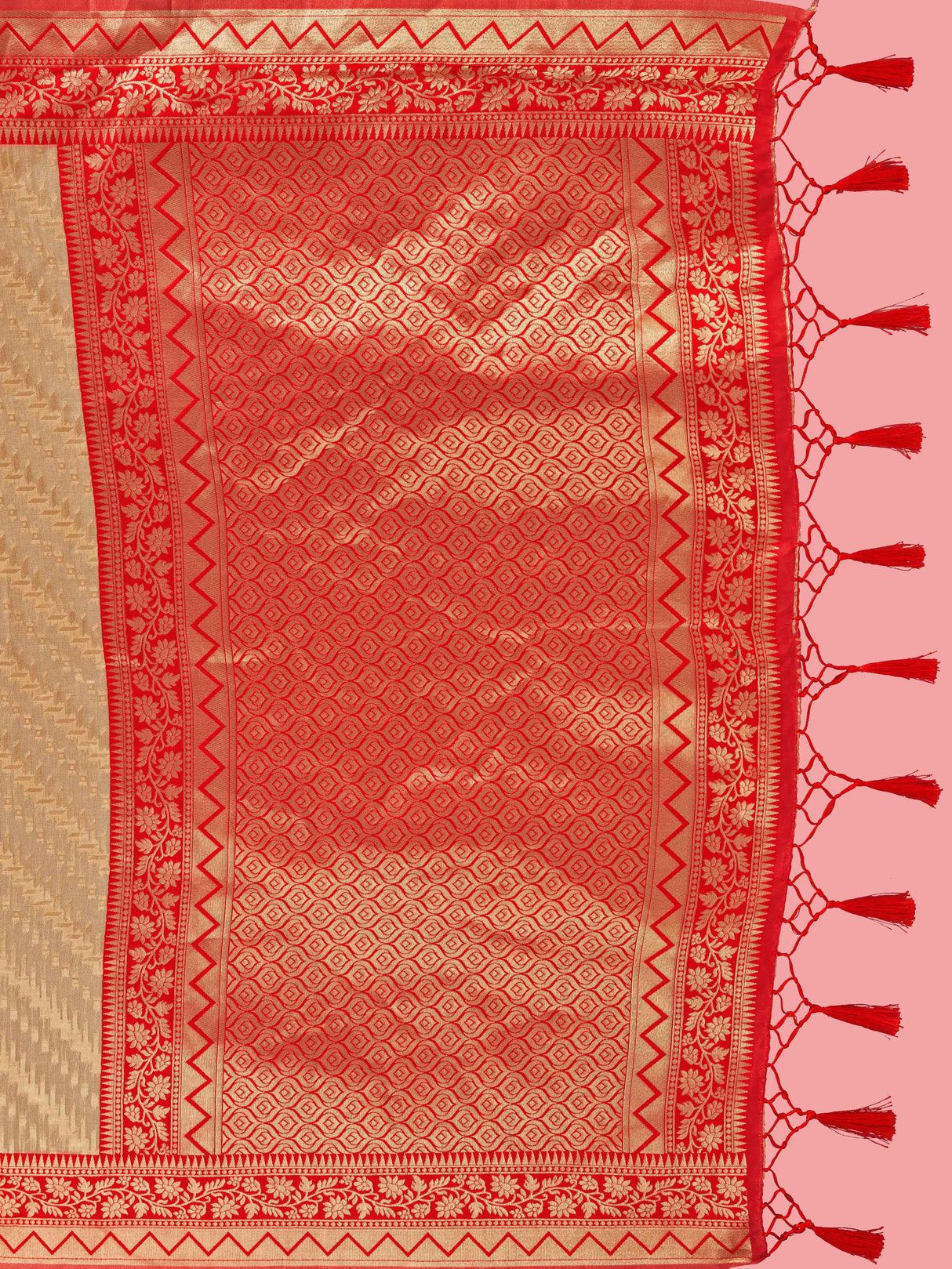 Mimosa Women's Woven Design Kanjivaram Linen Saree With Blouse Piece : SA00001256PCFREE