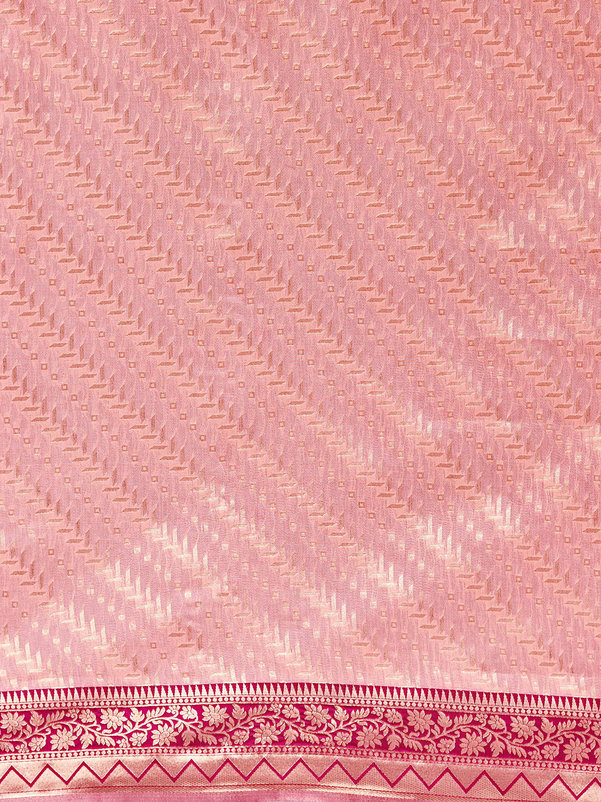 Mimosa Women's Woven Design Kanjivaram Linen Saree With Blouse Piece : SA00001256PNKFREE