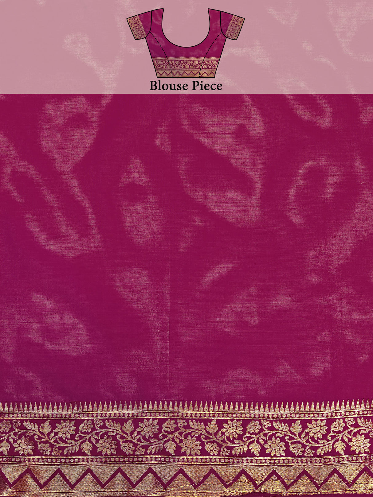 Mimosa Women's Woven Design Kanjivaram Linen Saree With Blouse Piece : SA00001256PNKFREE