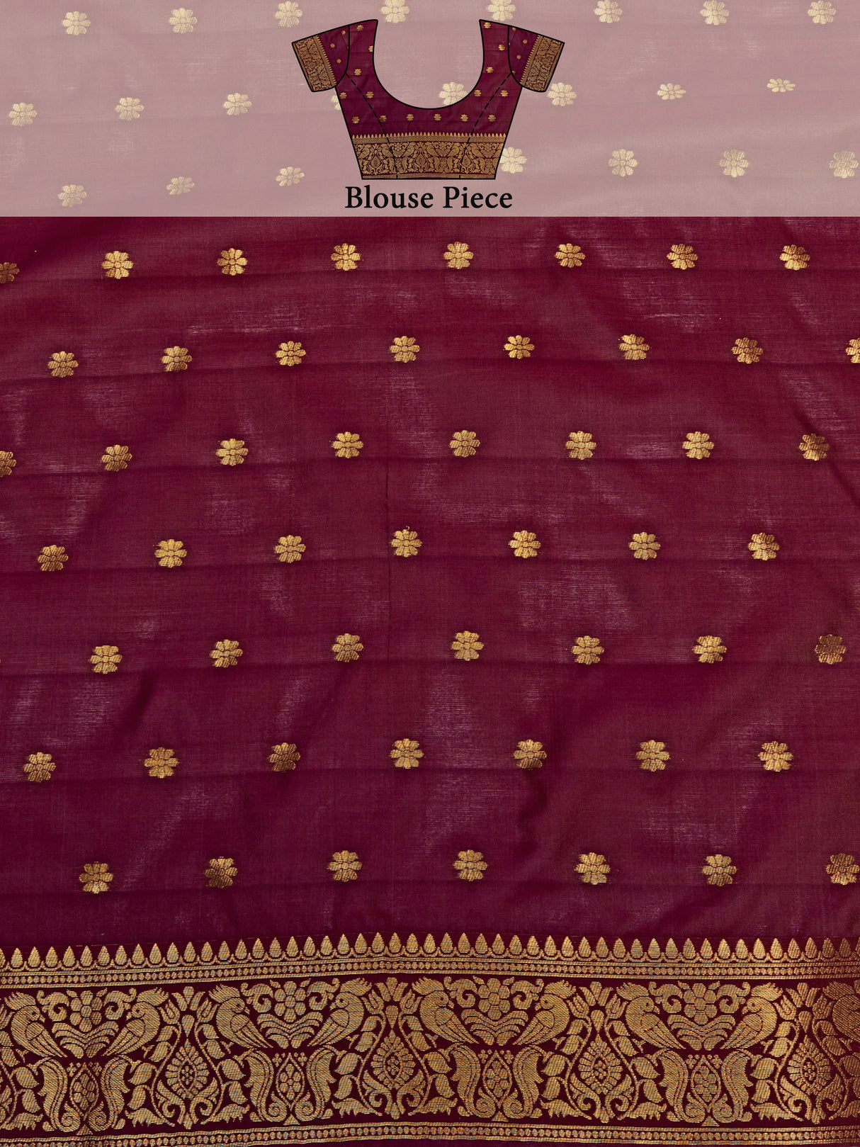 Mimosa Women's Woven Design Kanjivaram Art Silk Saree With Blouse Piece : SA00001260PNKFREE