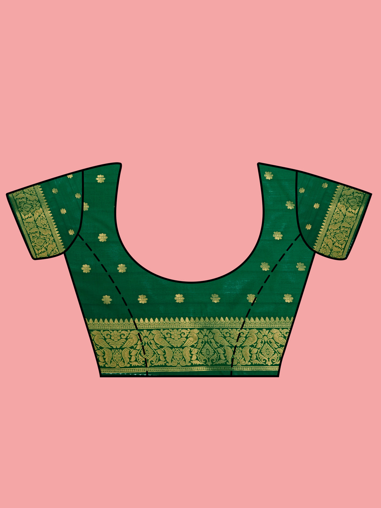 Mimosa Women's Woven Design Kanjivaram Art Silk Saree With Blouse Piece : SA00001260PSFREE