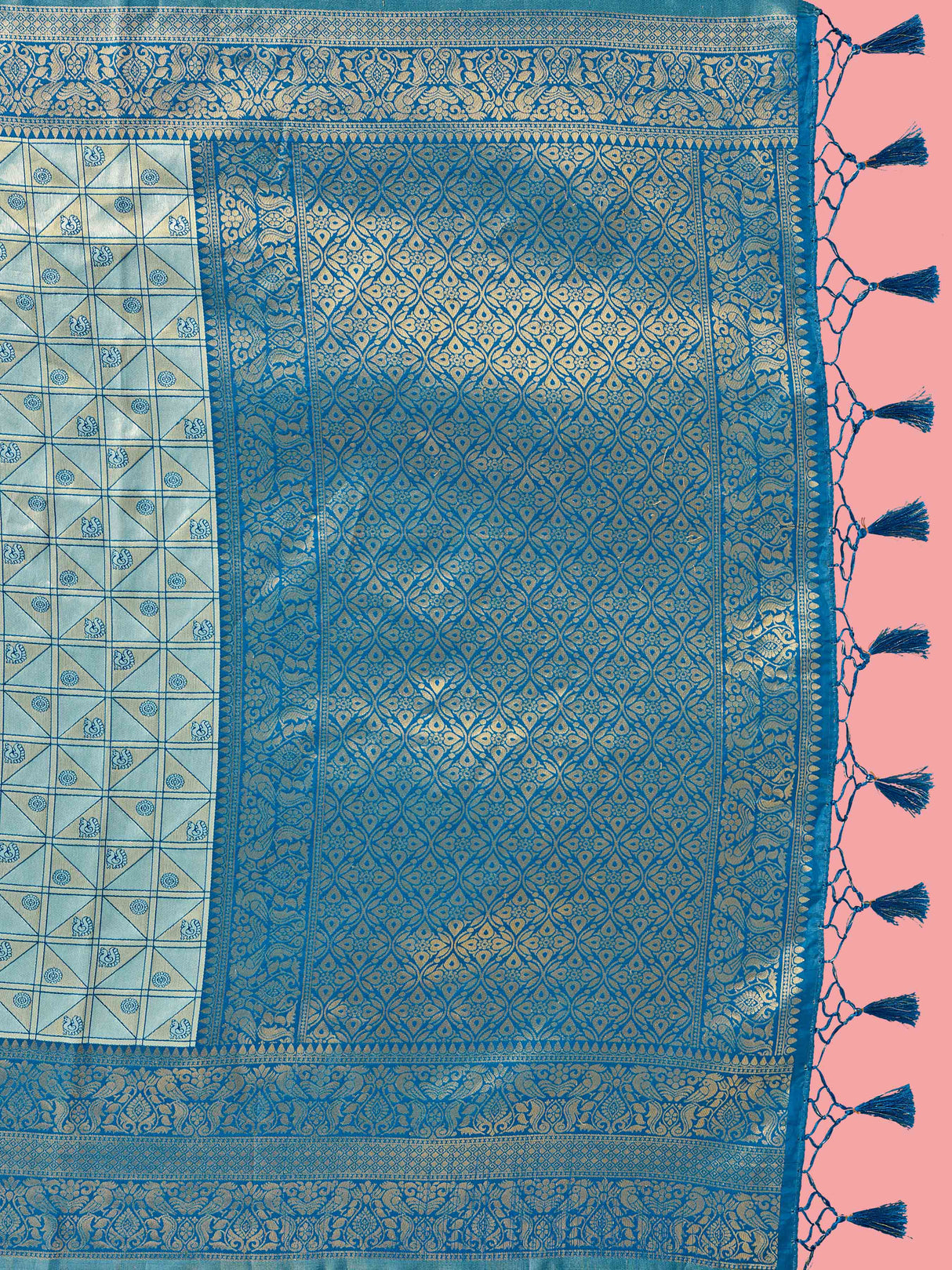 Mimosa Women's Woven Design Kanjivaram Art Silk Saree With Blouse Piece : SA00001260SFFREE