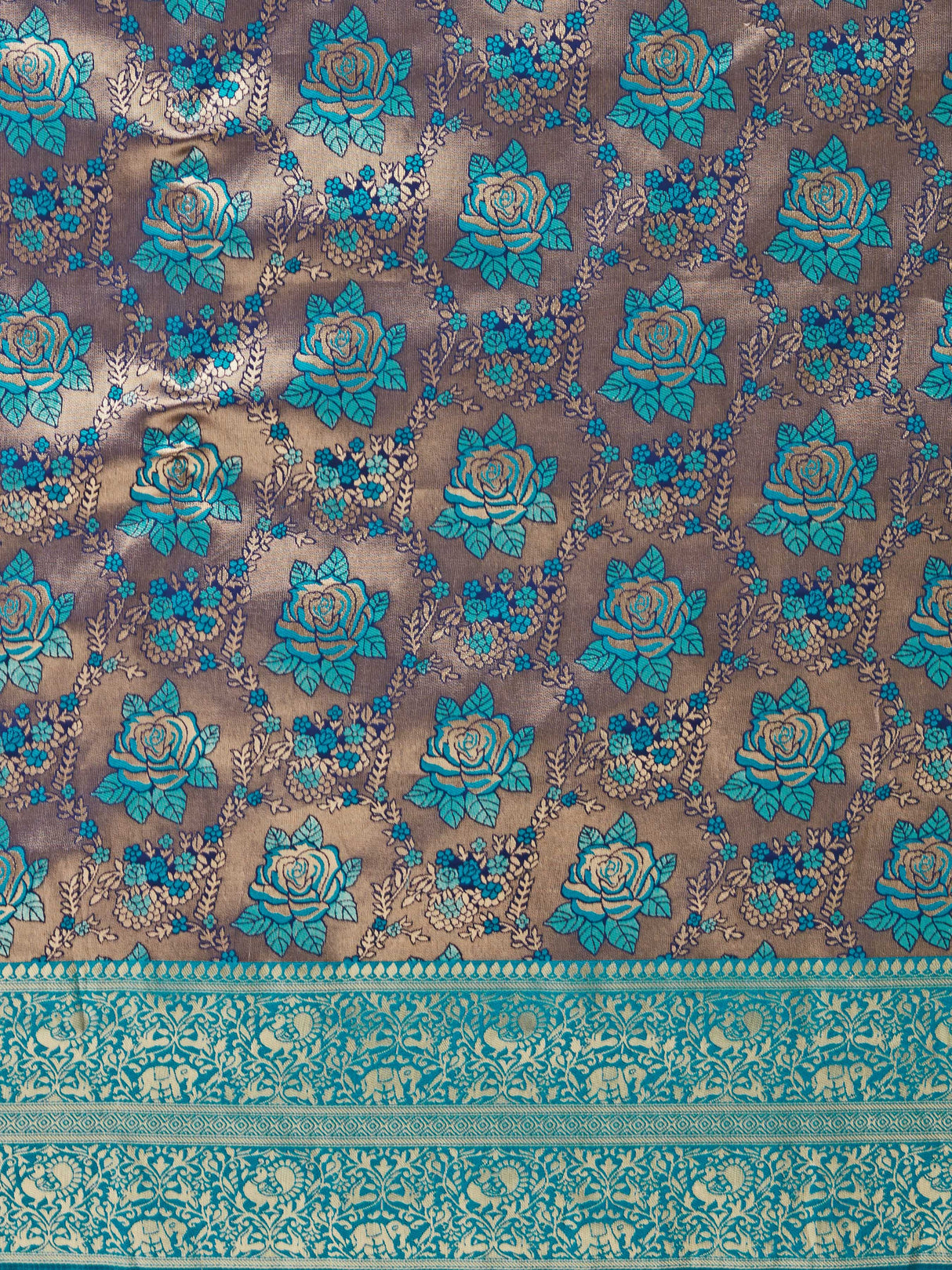 Mimosa Women's Woven Design Kanjivaram Art Silk Saree With Blouse Piece : SA00001261NVFREE