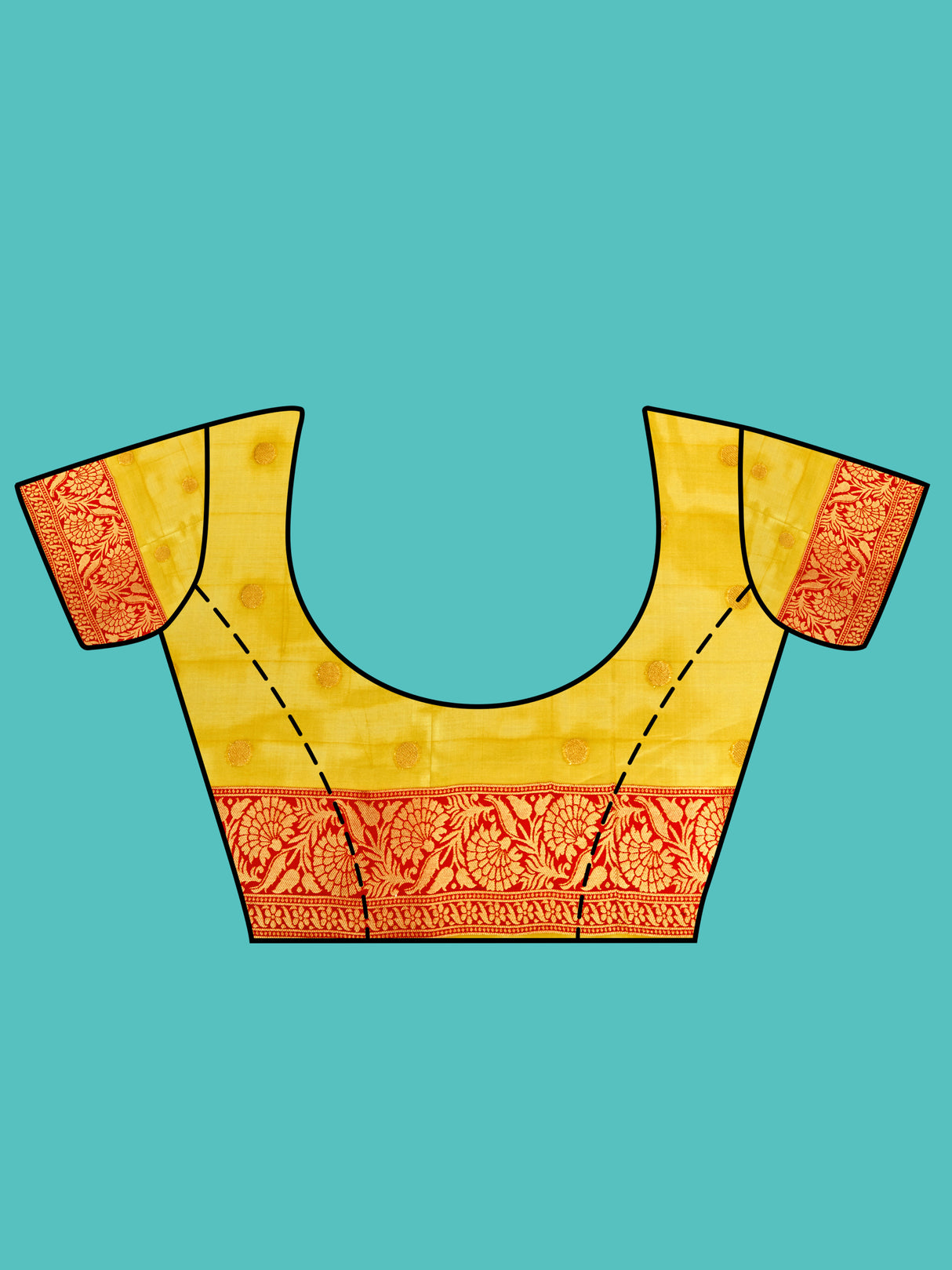 Mimosa Women's Woven Design Banarasi Linen Saree With Blouse Piece : SA00001273GDFREE