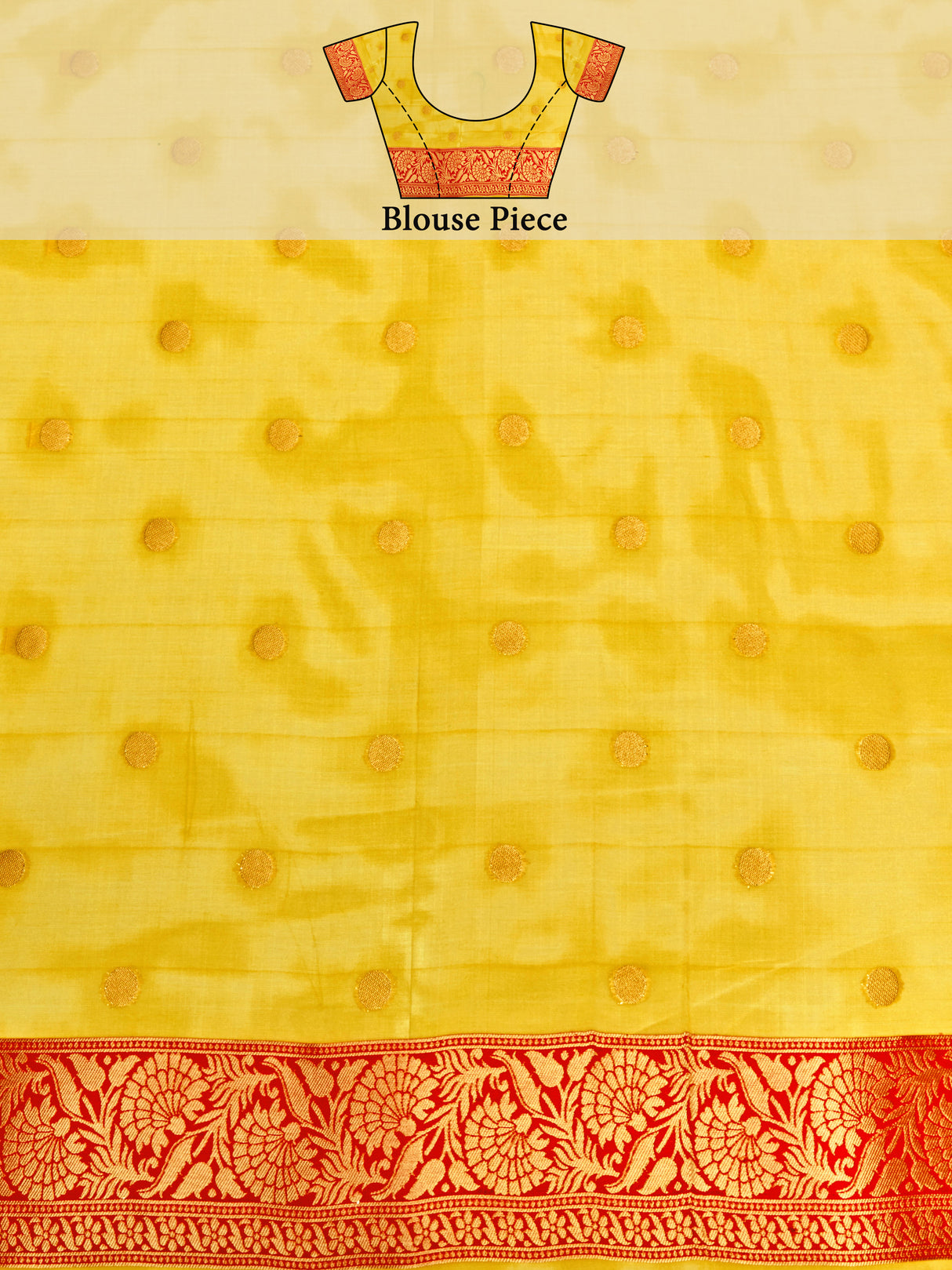 Mimosa Women's Woven Design Banarasi Linen Saree With Blouse Piece : SA00001273GDFREE