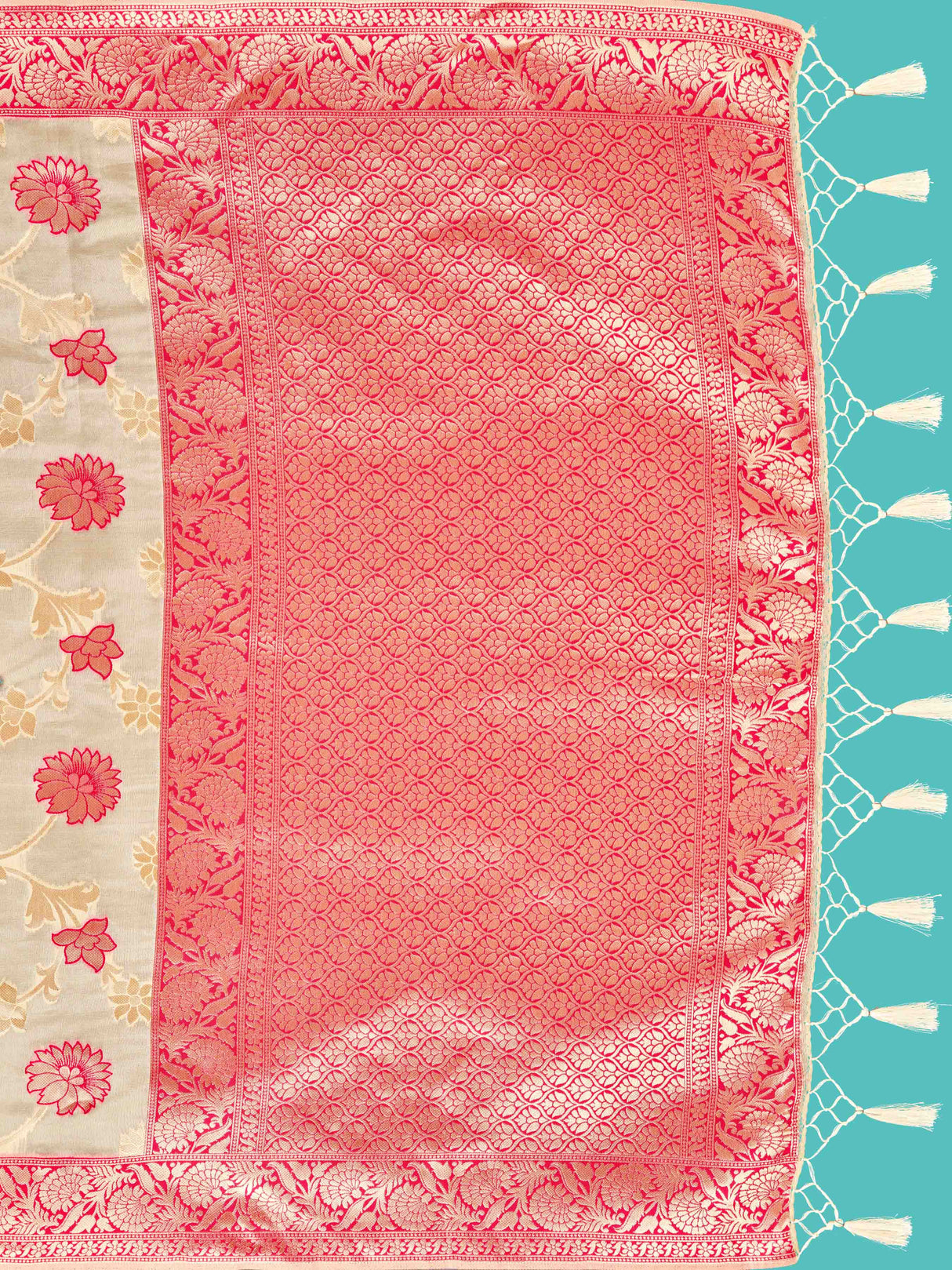 Mimosa Women's Woven Design Banarasi Linen Saree With Blouse Piece : SA00001273HWFREE