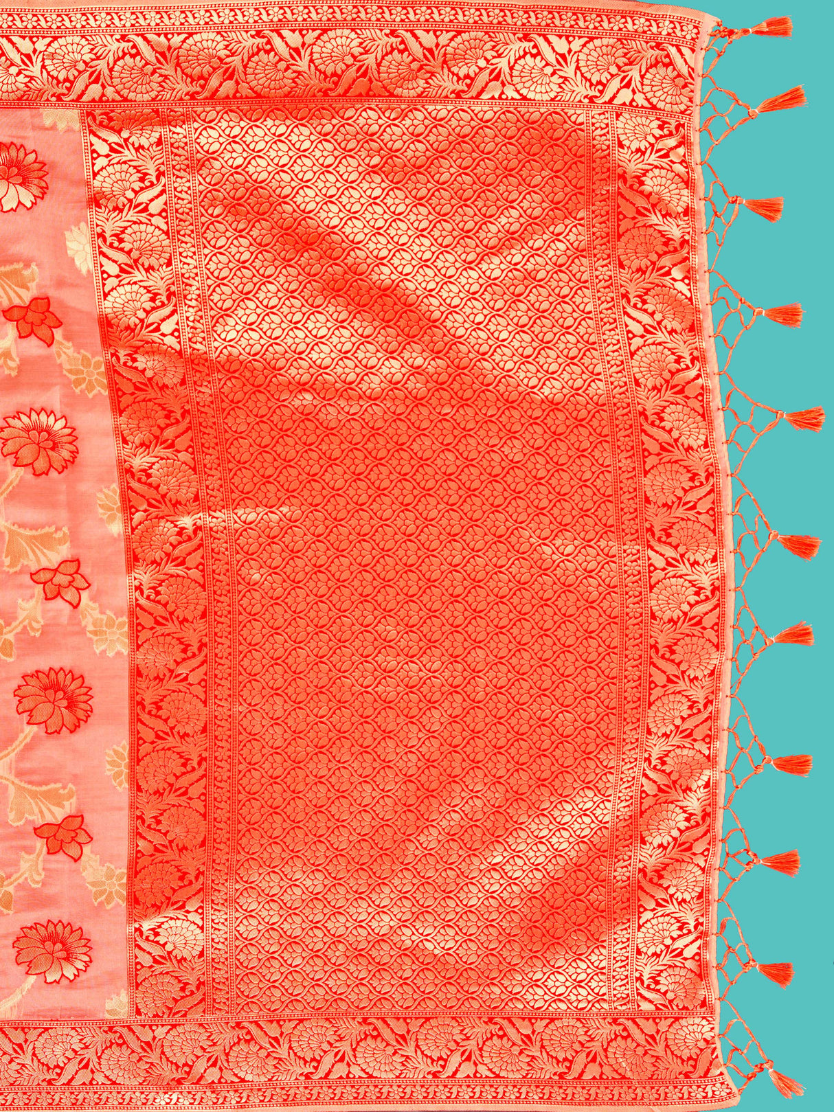 Mimosa Women's Woven Design Banarasi Linen Saree With Blouse Piece : SA00001273PCFREE