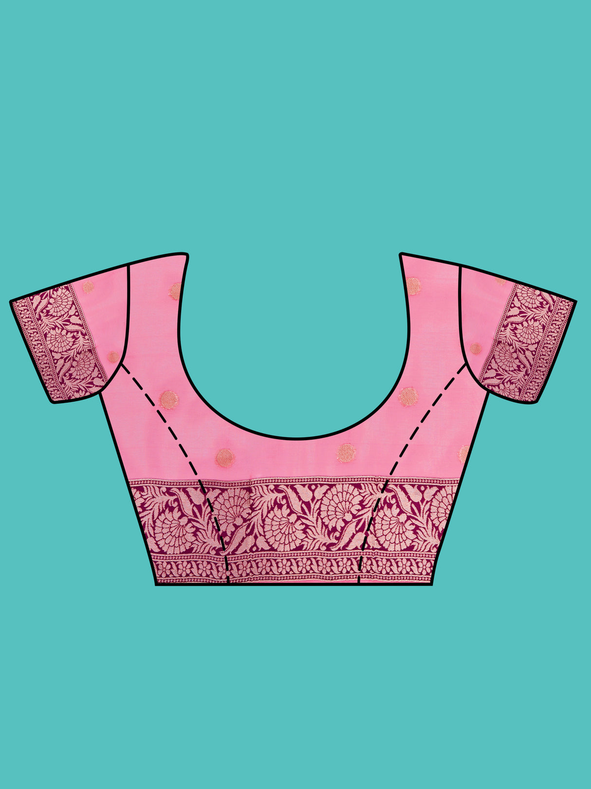 Mimosa Women's Woven Design Banarasi Linen Saree With Blouse Piece : SA00001273PNKFREE