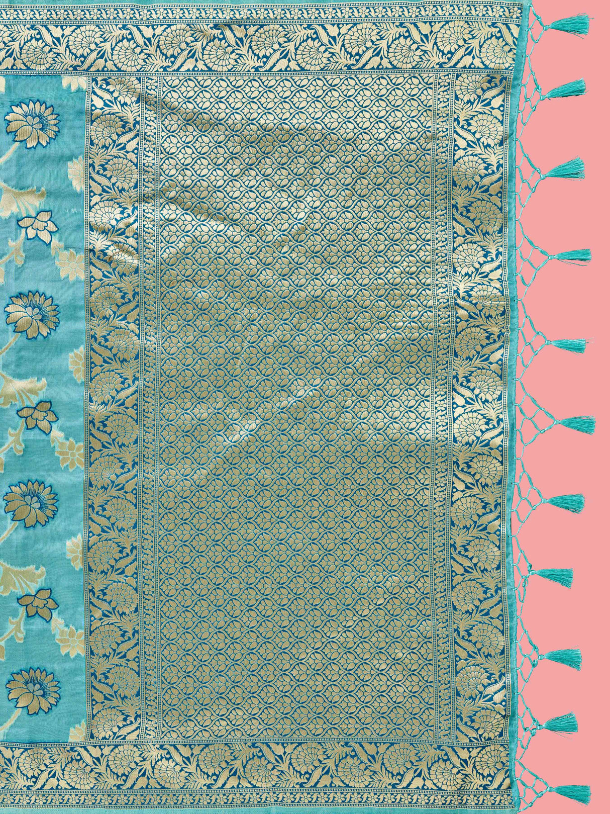 Mimosa Women's Woven Design Banarasi Linen Saree With Blouse Piece : SA00001273SFFREE