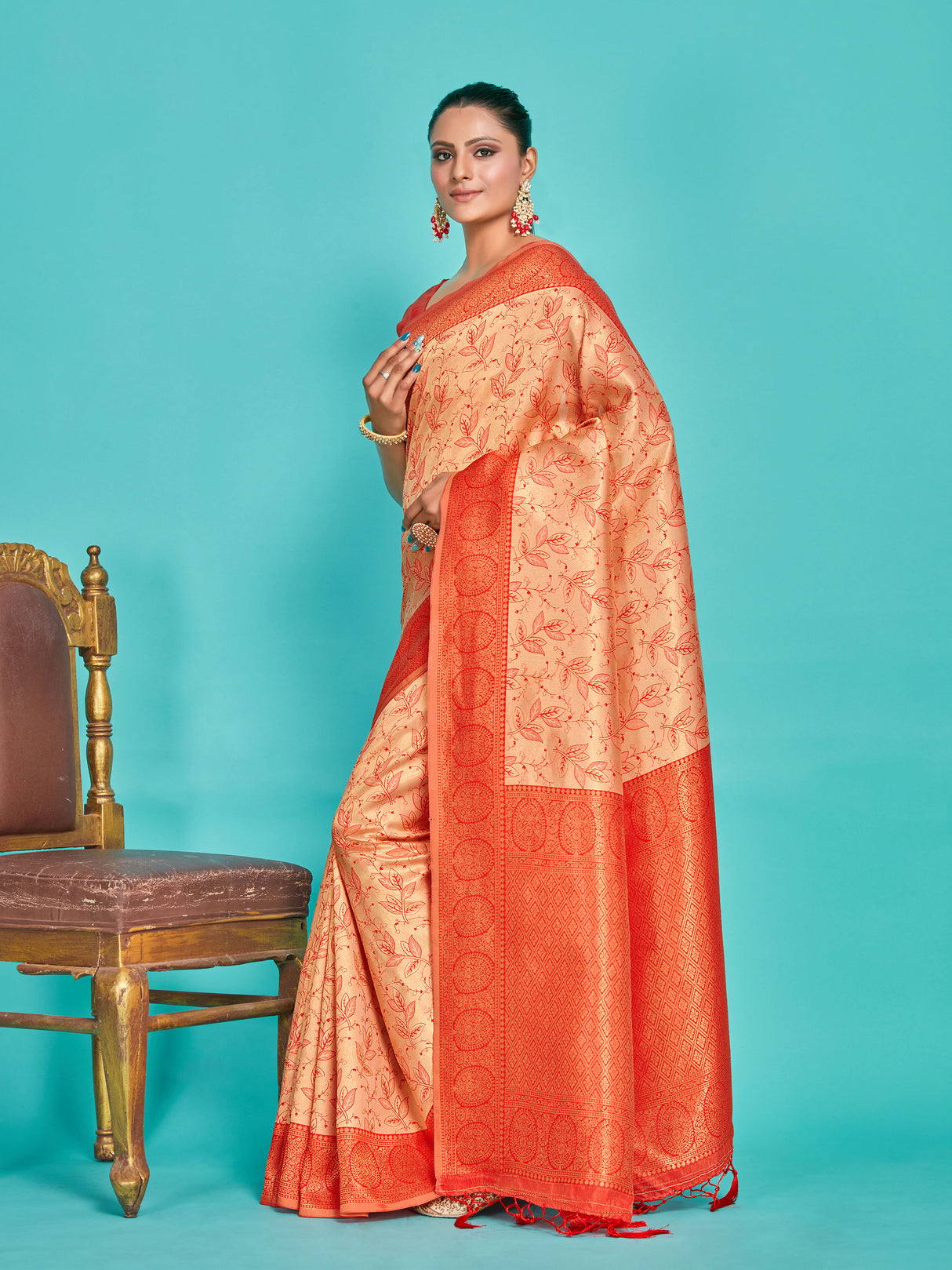 Mimosa Women's Woven Design Banarasi Art Silk Saree With Blouse Piece : SA00001274PCFREE