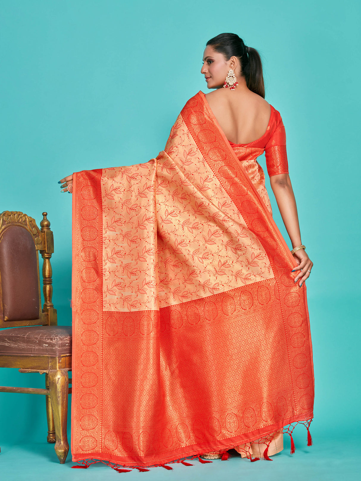 Mimosa Women's Woven Design Banarasi Art Silk Saree With Blouse Piece : SA00001274PCFREE