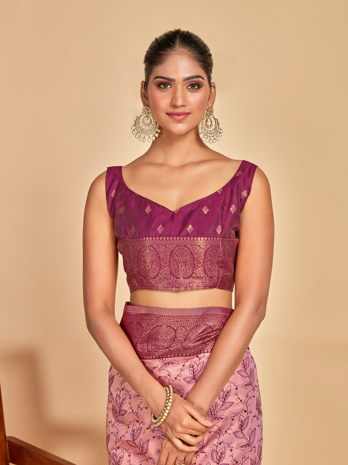 Mimosa Women's Woven Design Banarasi Art Silk Saree With Blouse Piece : SA00001274PNKFREE