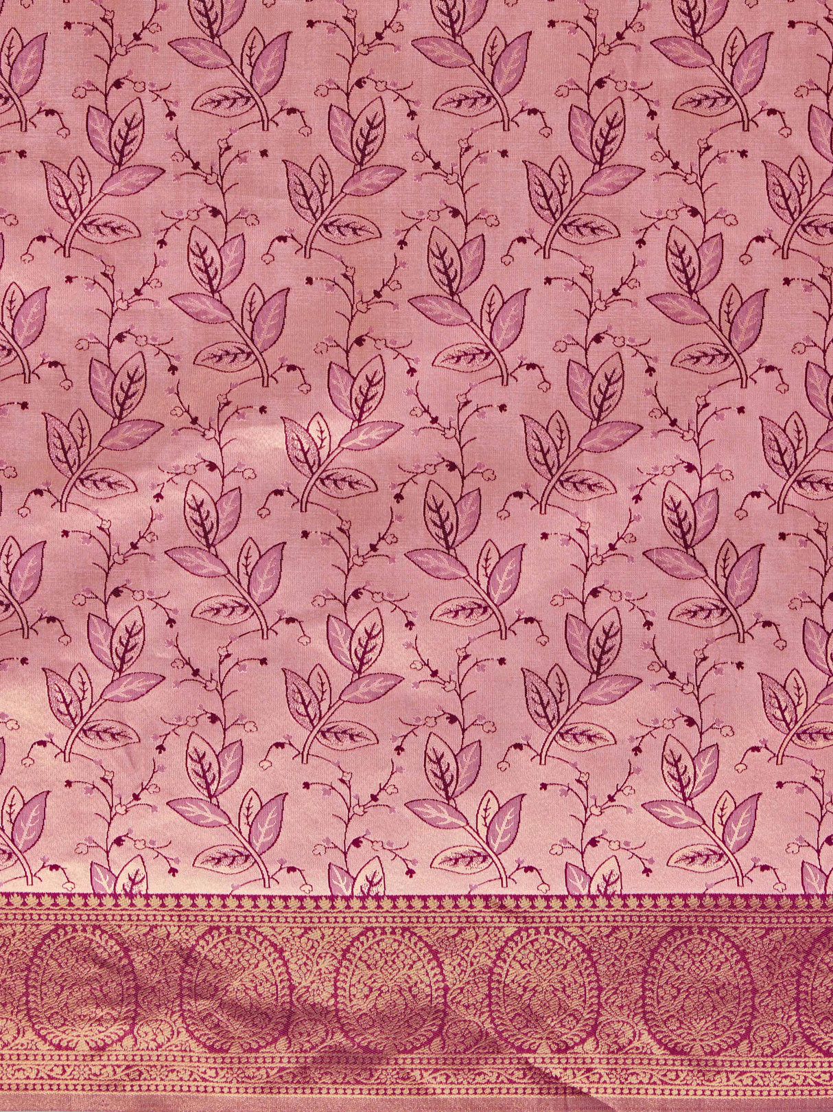 Mimosa Women's Woven Design Banarasi Art Silk Saree With Blouse Piece : SA00001274PNKFREE